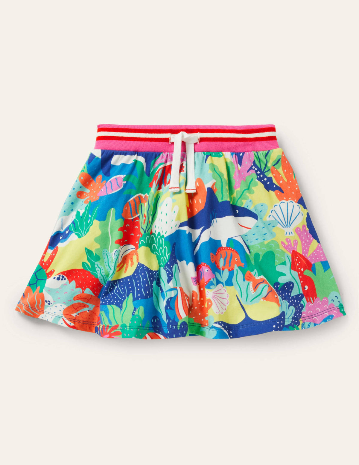 Printed Jersey Skort-Multi Rainbow Reef - Image 1