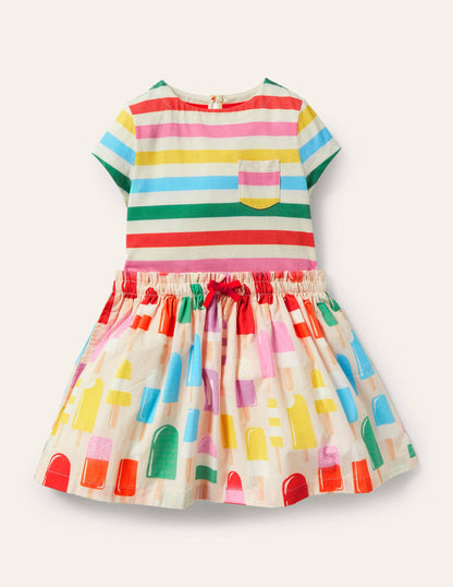 Short-sleeve Hotchpotch Dress-Provence Dusty Pink Lollies-1