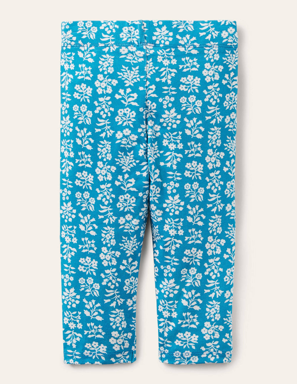 Fun Cropped Leggings-Bahama Blue Woodblock - Image 2
