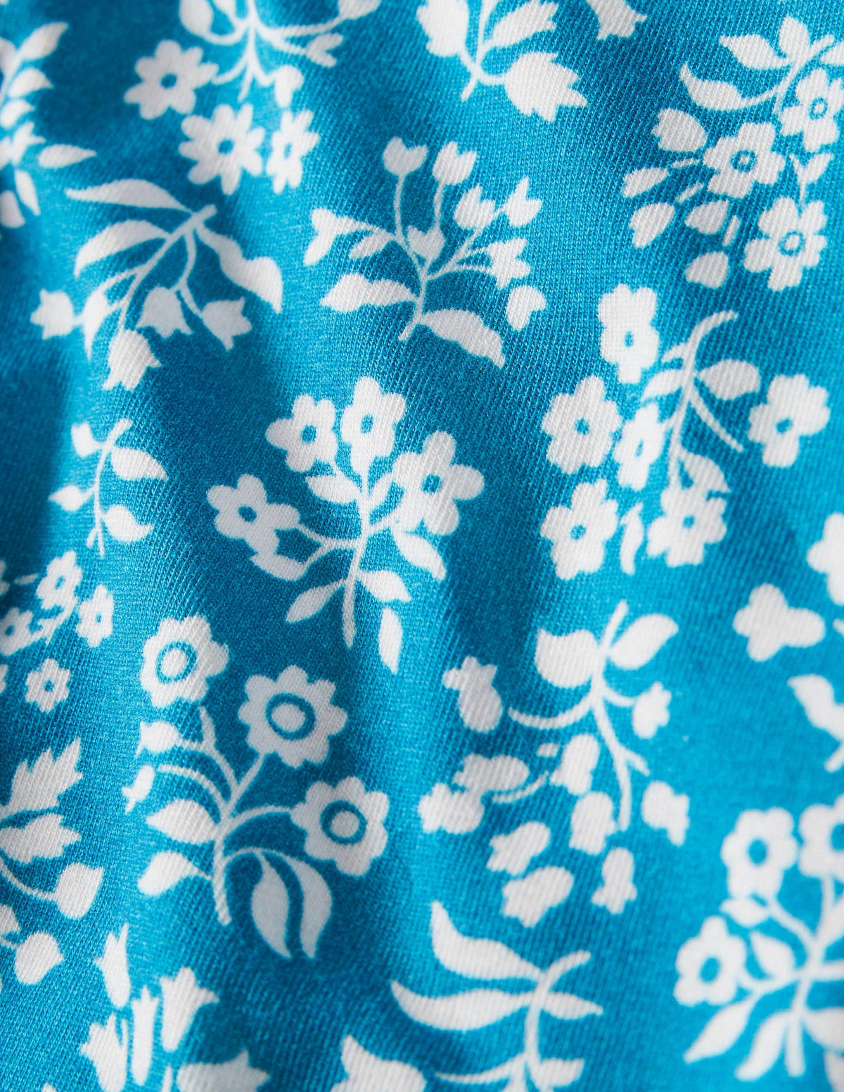 Fun Cropped Leggings-Bahama Blue Woodblock - Image 3