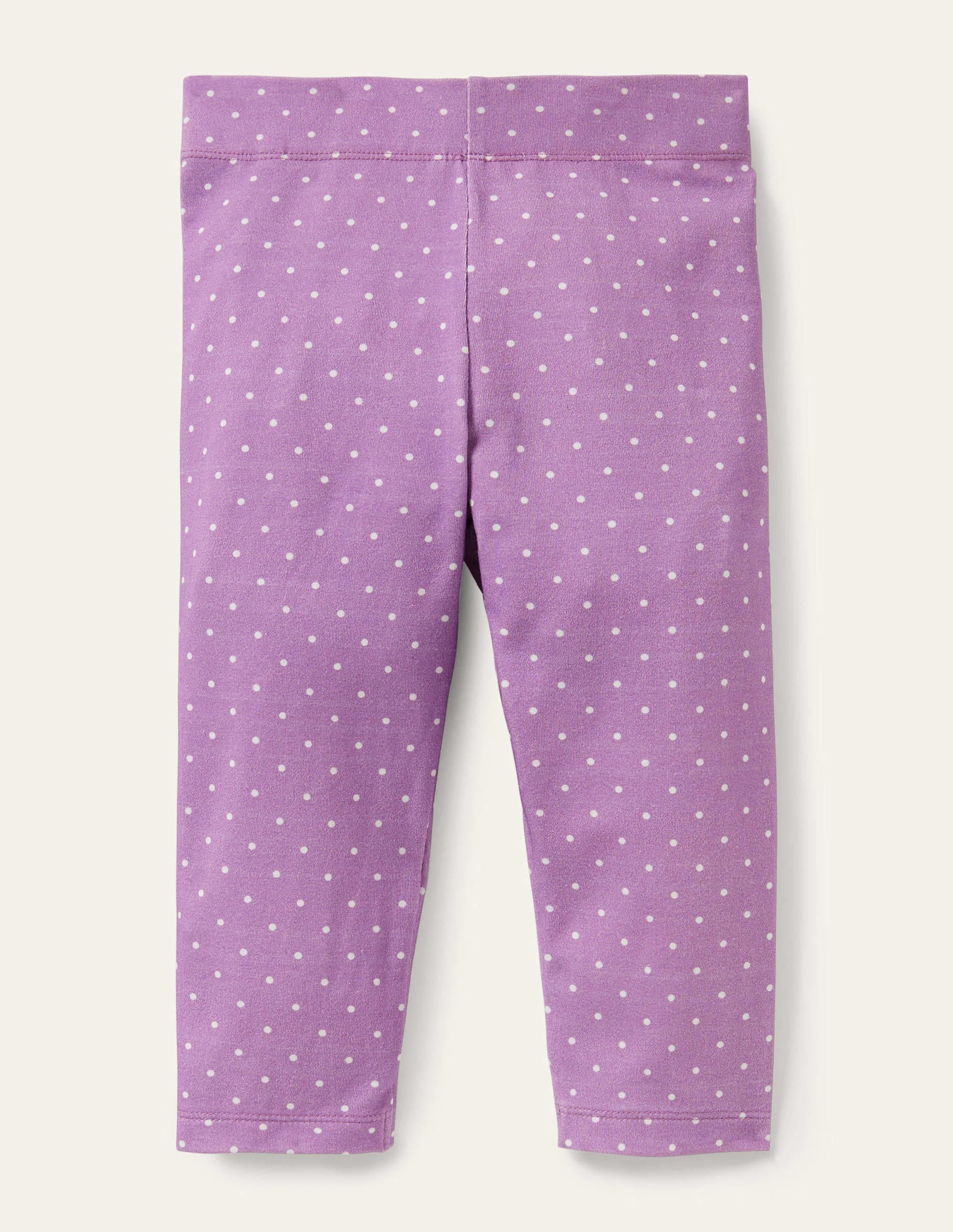 Fun Cropped Leggings-Cool Violet Ivory Pin Spot - Image 1
