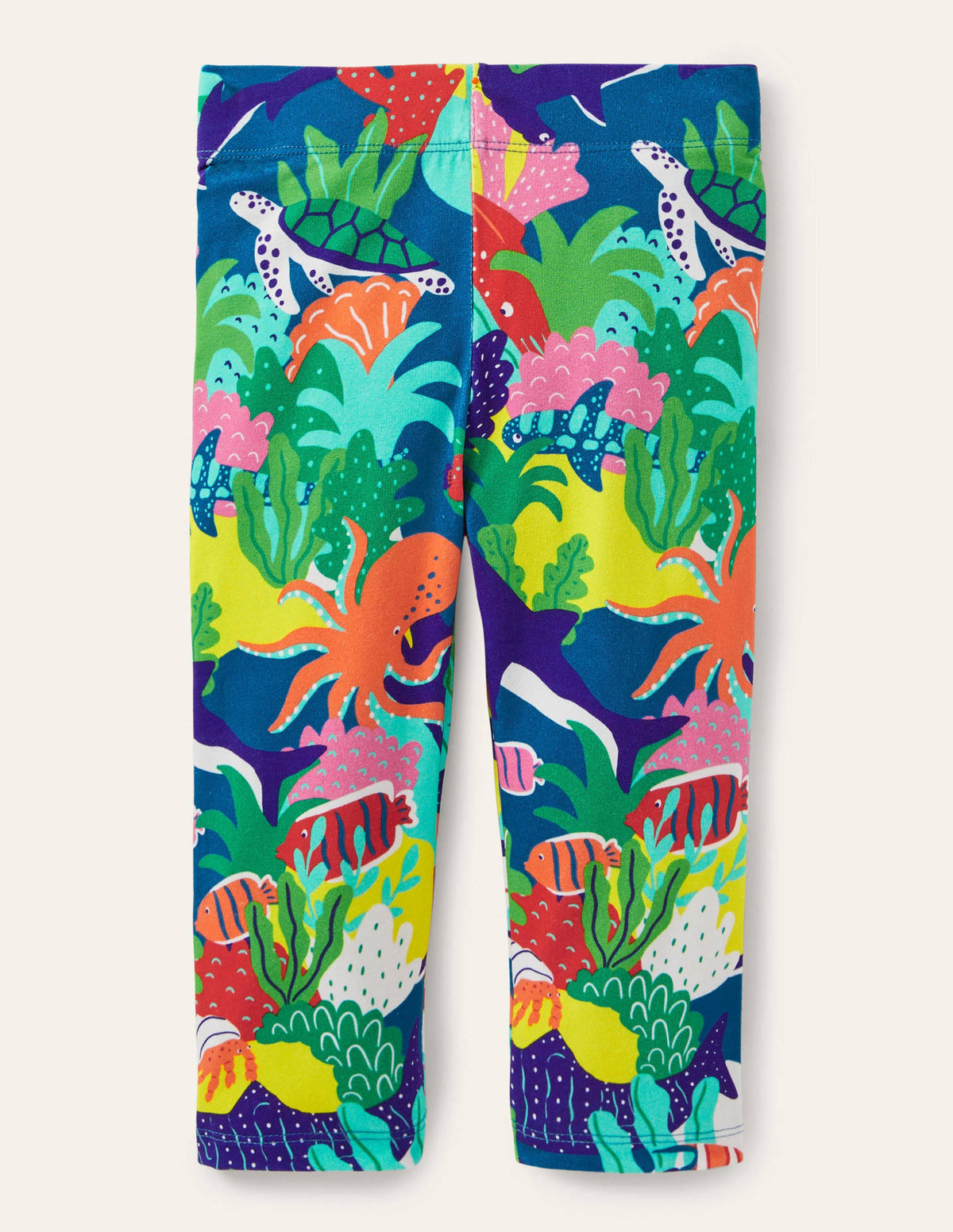 Fun Cropped Leggings-Multi Rainbow Reef - Image 1