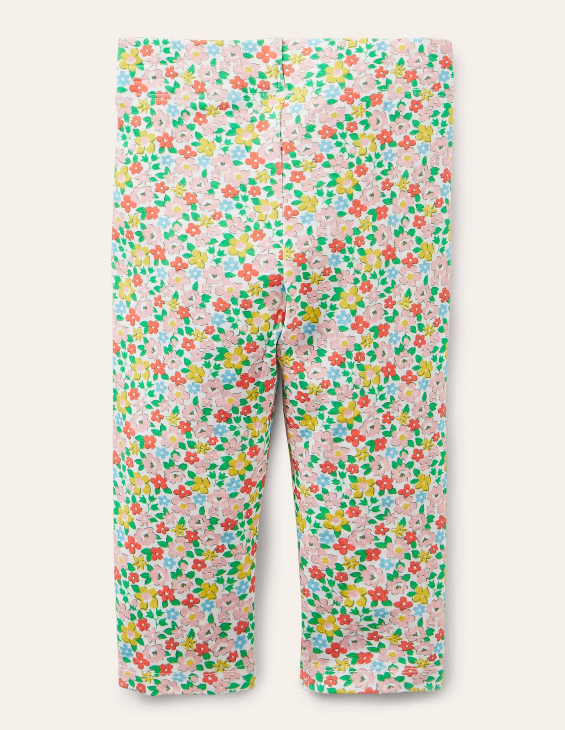 Fun Cropped Leggings-Multi Spring Floral-2