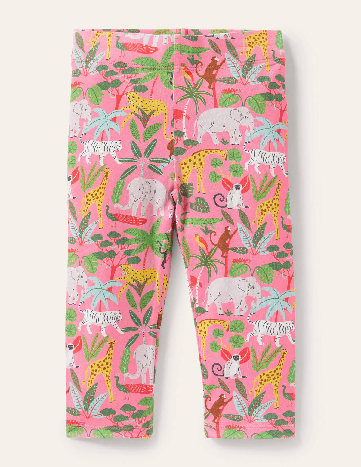 Fun Cropped Leggings-Pink Lemonade Jungle-1