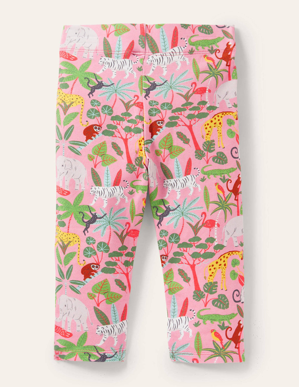 Fun Cropped Leggings-Pink Lemonade Jungle - Image 2