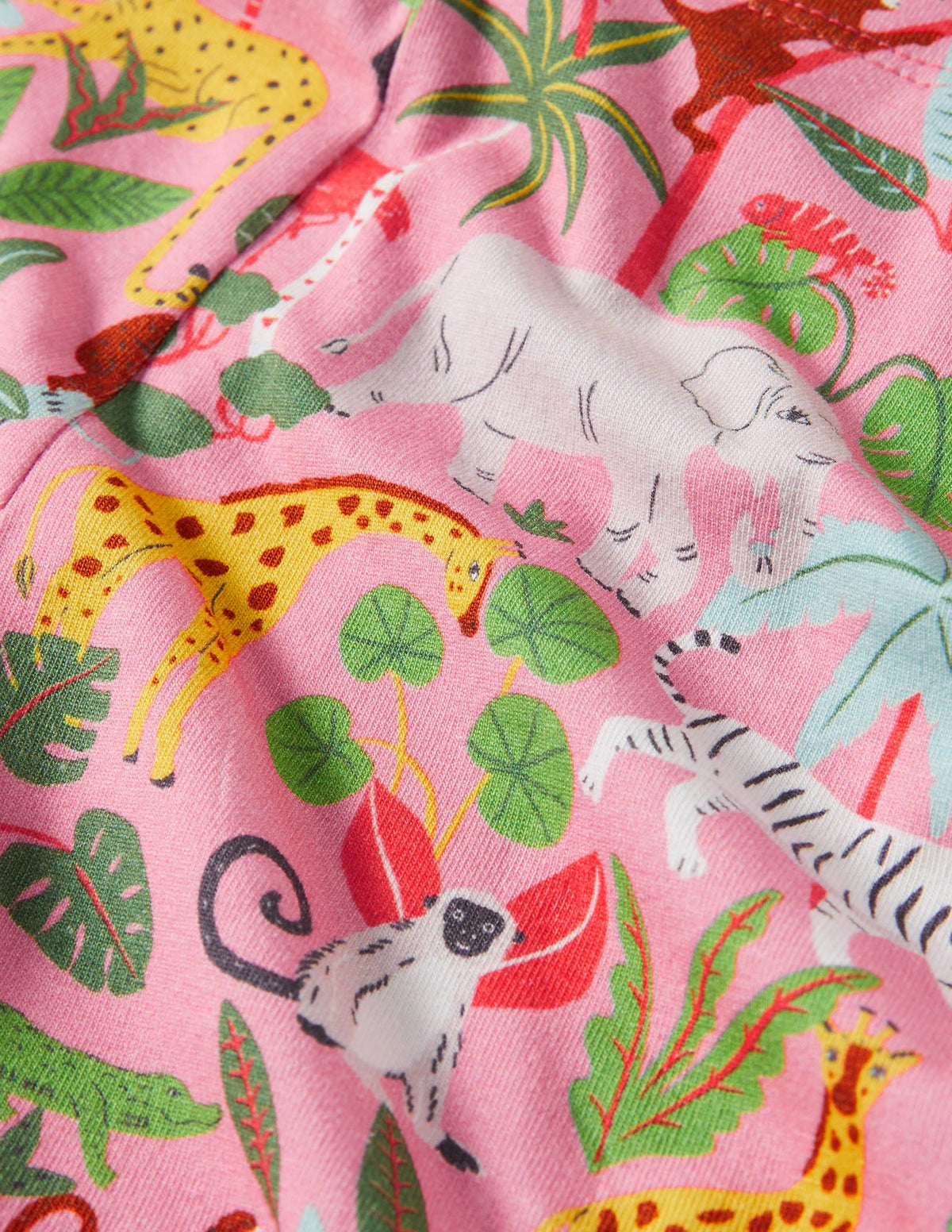 Fun Cropped Leggings-Pink Lemonade Jungle - Image 3