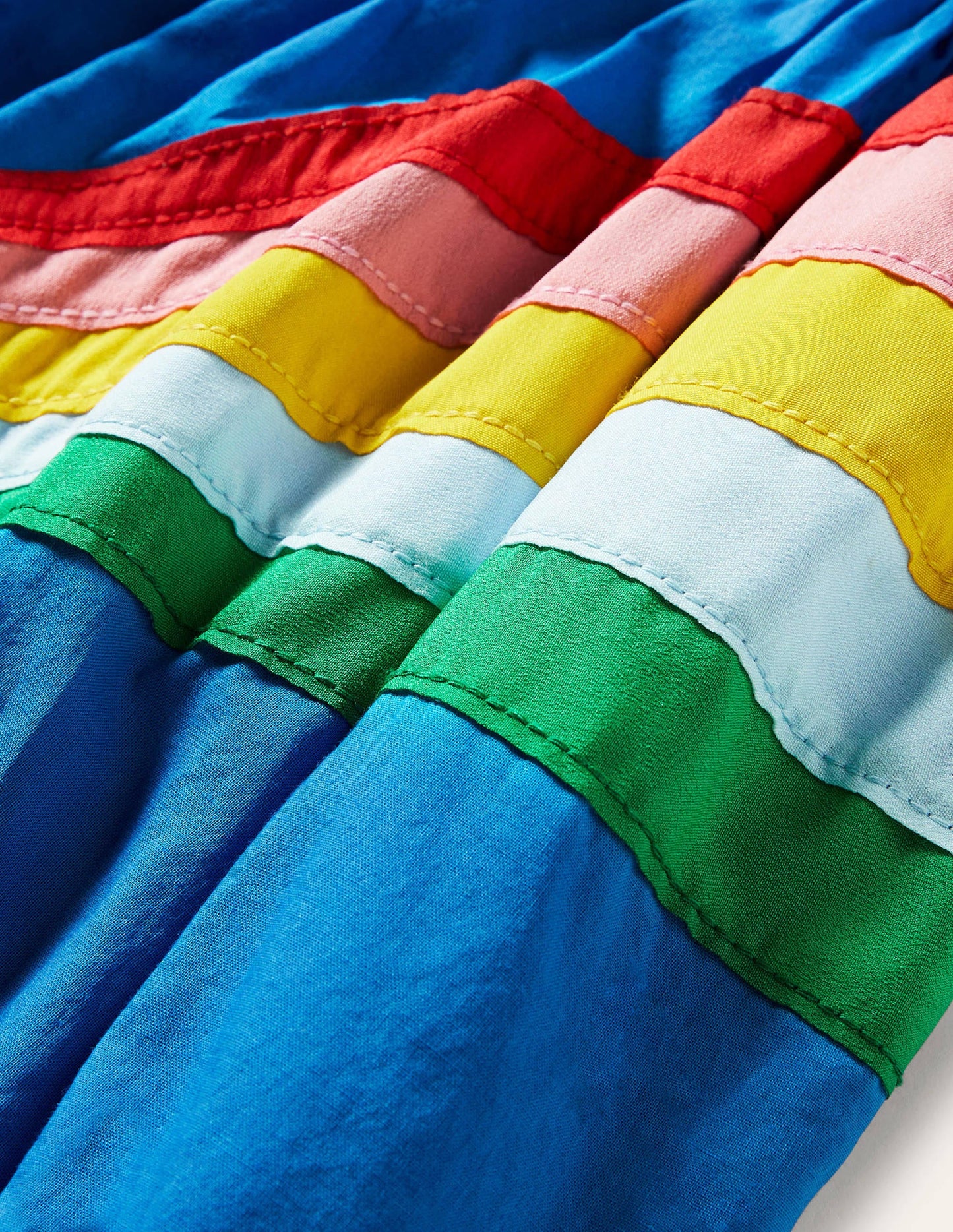 Appliqué Woven Mix Dress-Moroccan Blue/ Ivory Whale