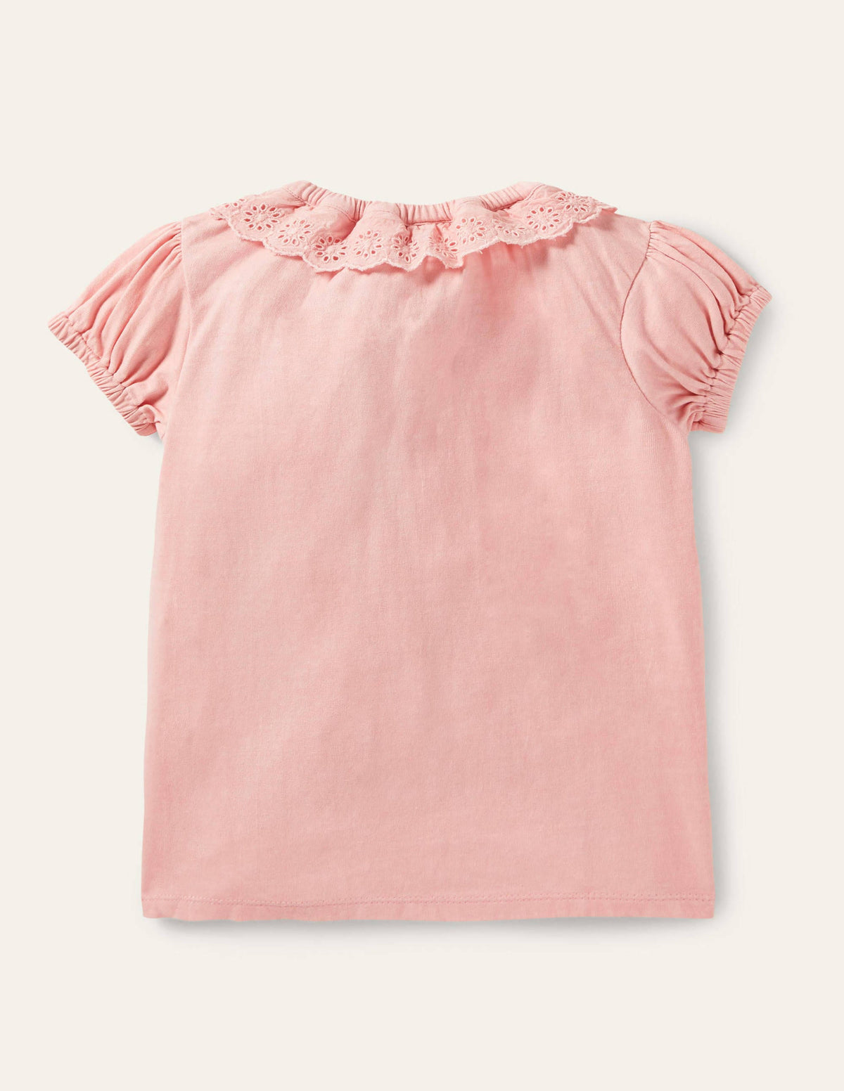 Broderie Collar Jersey Top-Boto Pink - Image 2