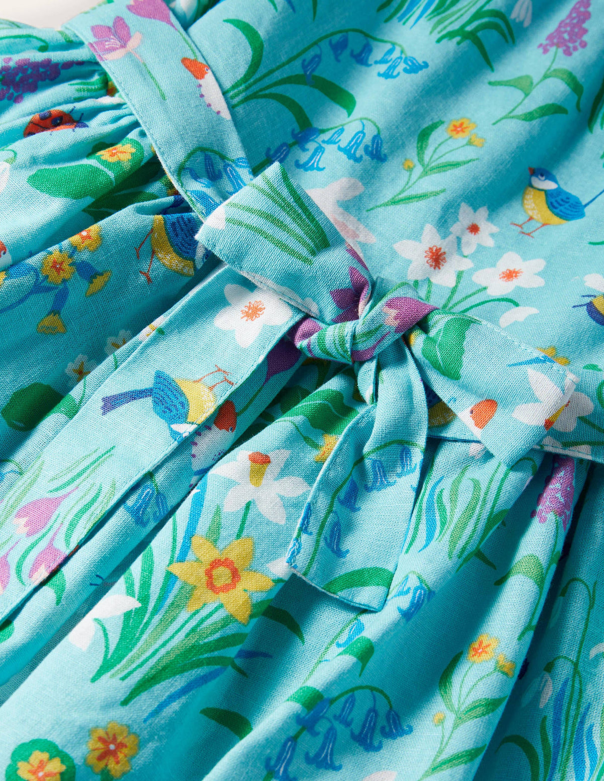 Vintage Dress-Aqua Blue Spring Bunny-3