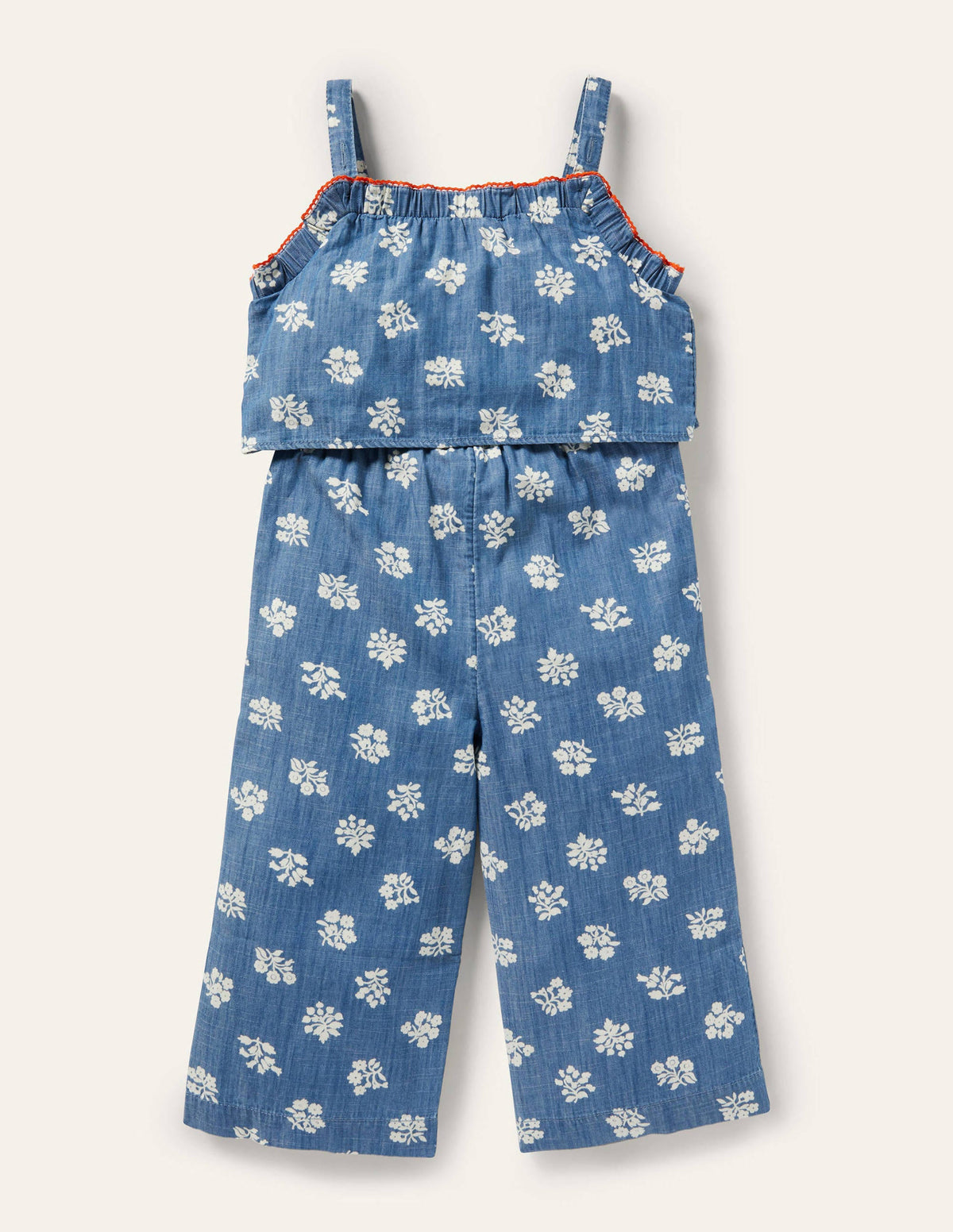 Woven Jumpsuit-Woodblock Chambray - Image 2