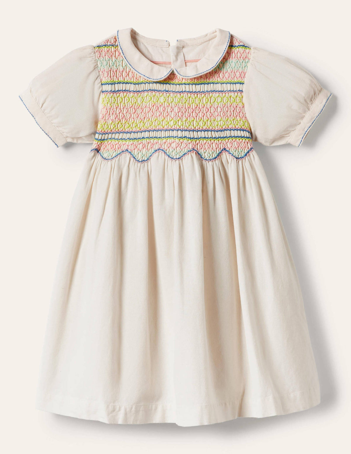Heirloom Vintage Smock Dress-Ivory - Image 1