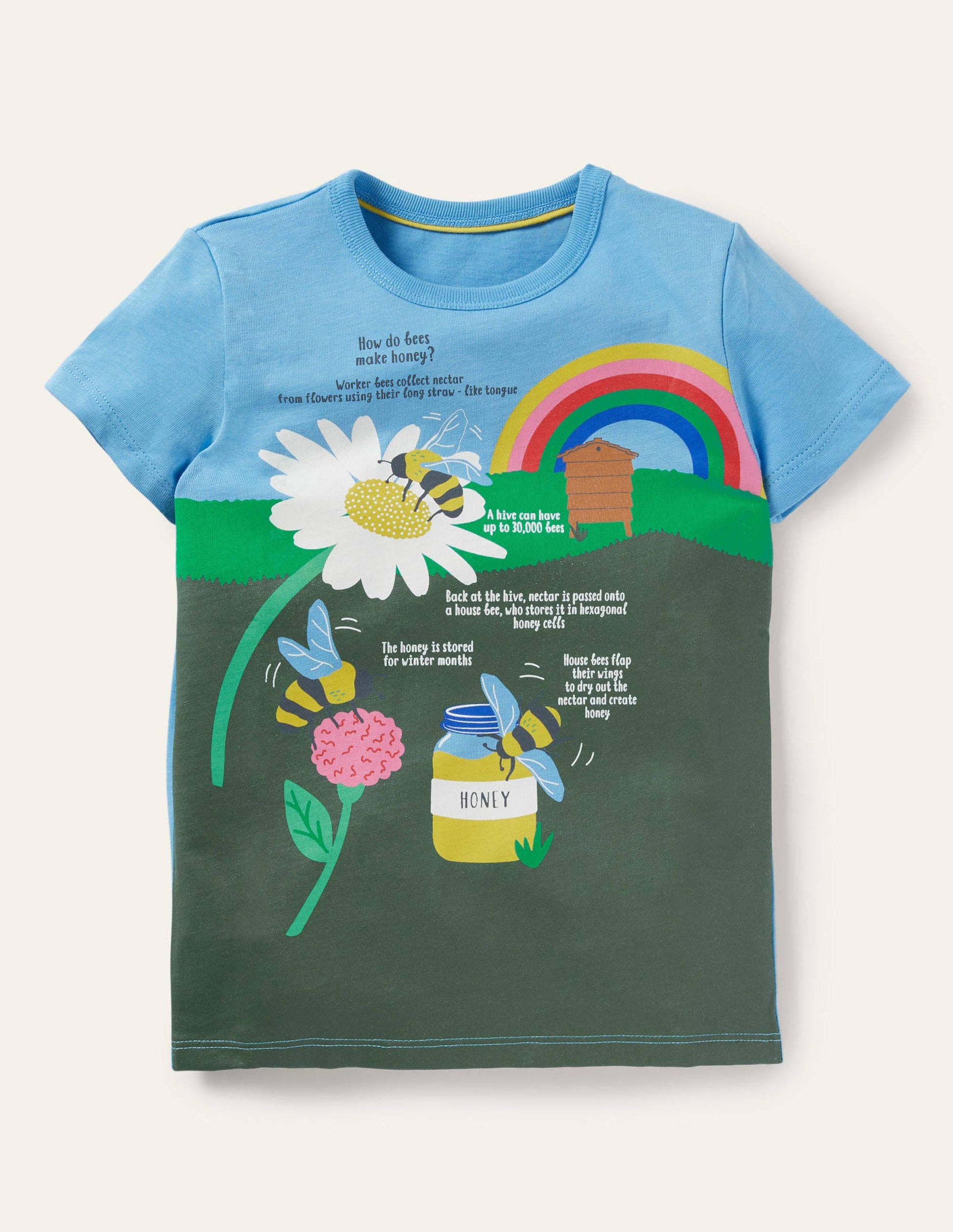 Fun Fact T-shirt-Surfboard Blue Bees Honey-1