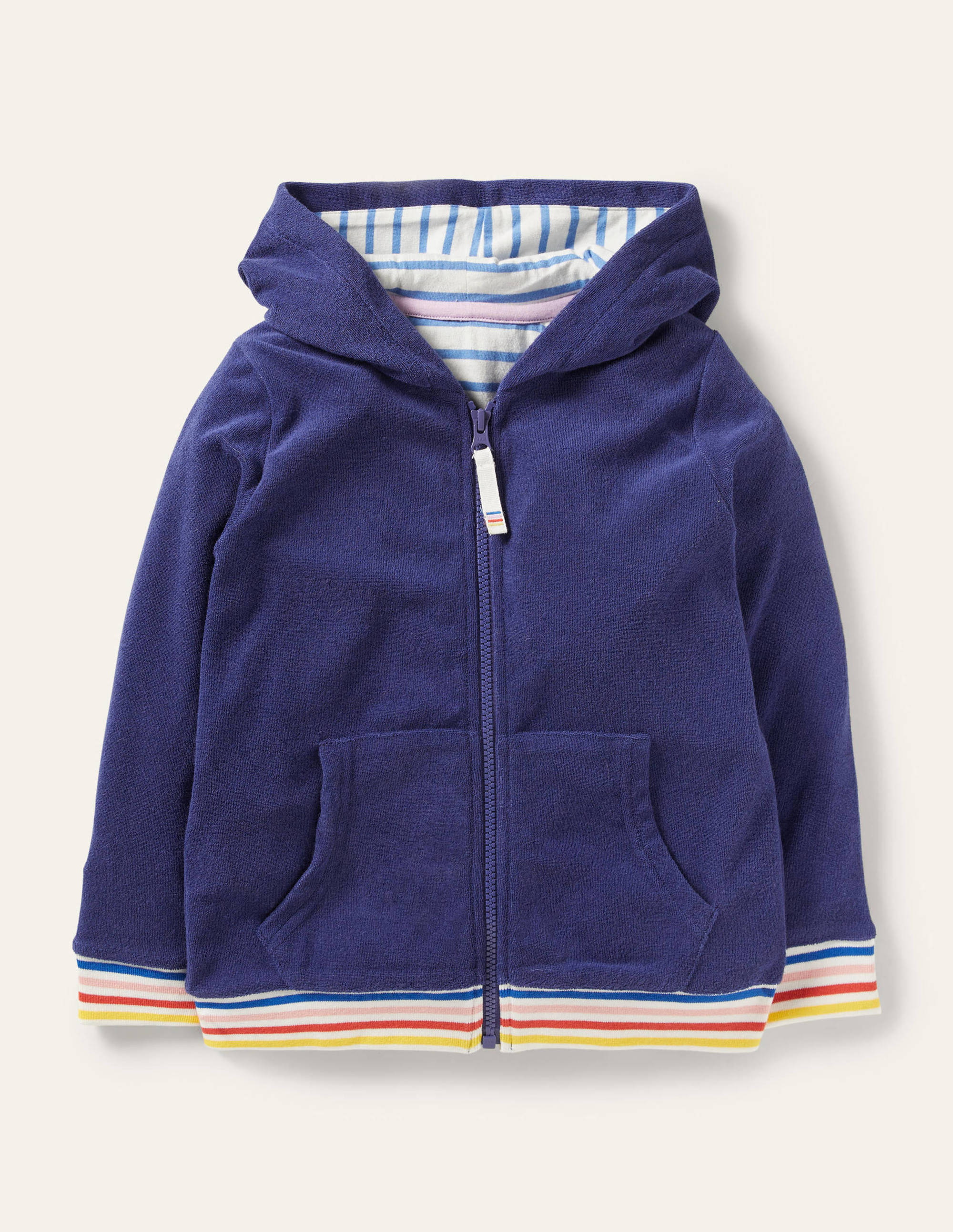 Towelling Hoodie-Starboard Blue - Image 1