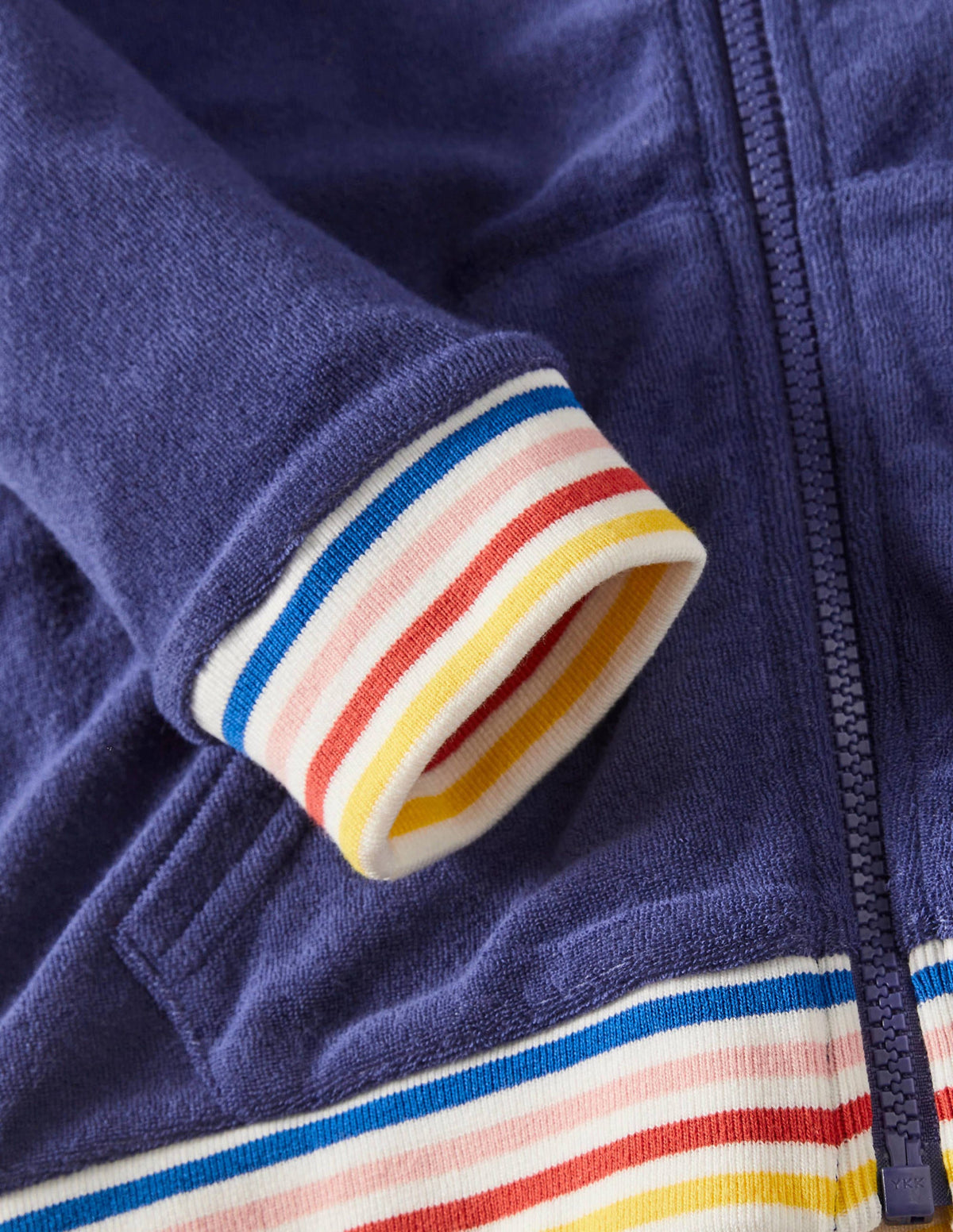 Towelling Hoodie-Starboard Blue - Image 3