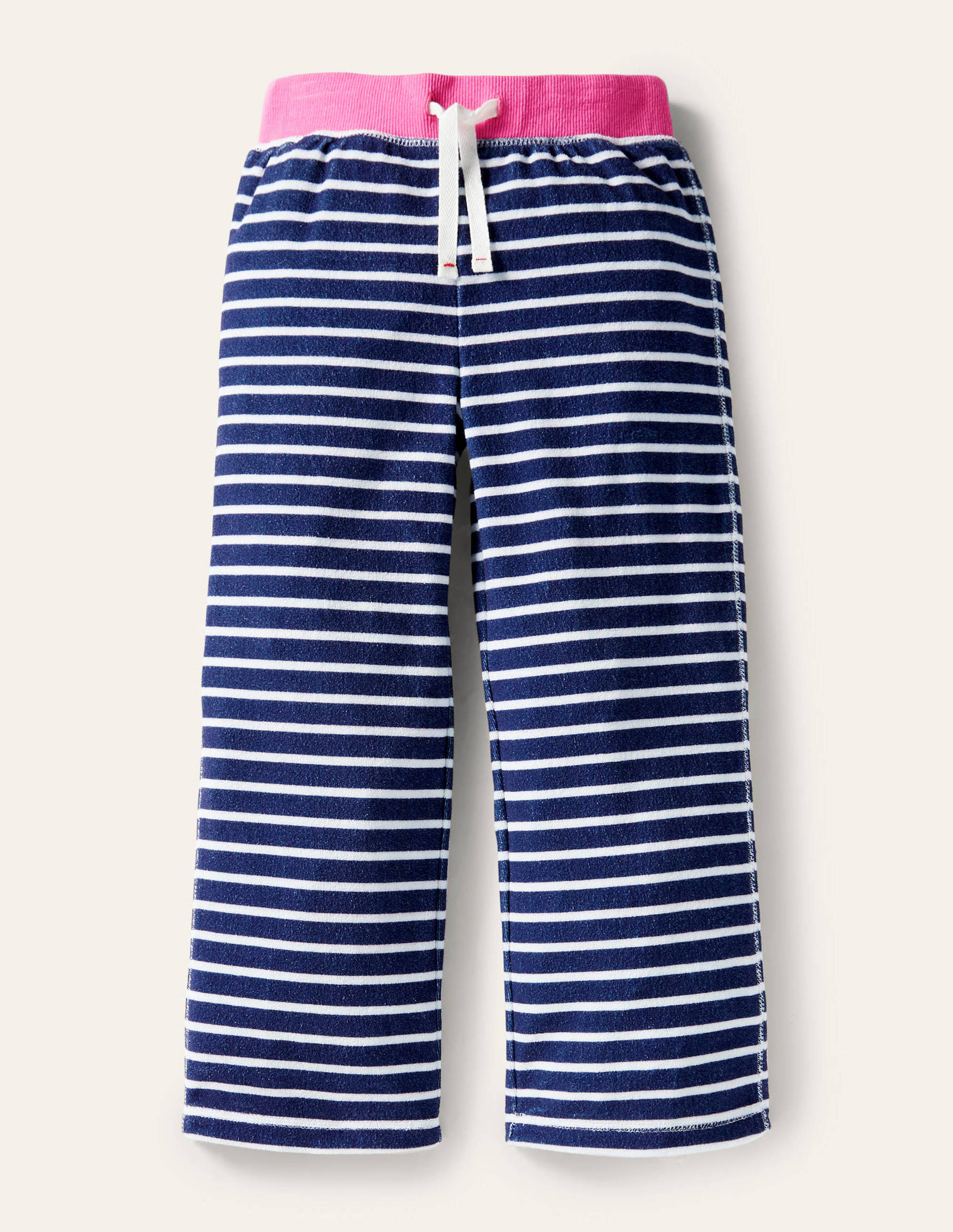 Towelling Pants-College Navy/Ivory - Image 1