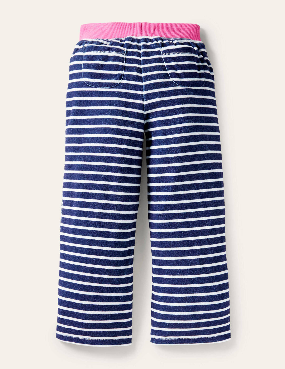 Towelling Pants-College Navy/Ivory - Image 2