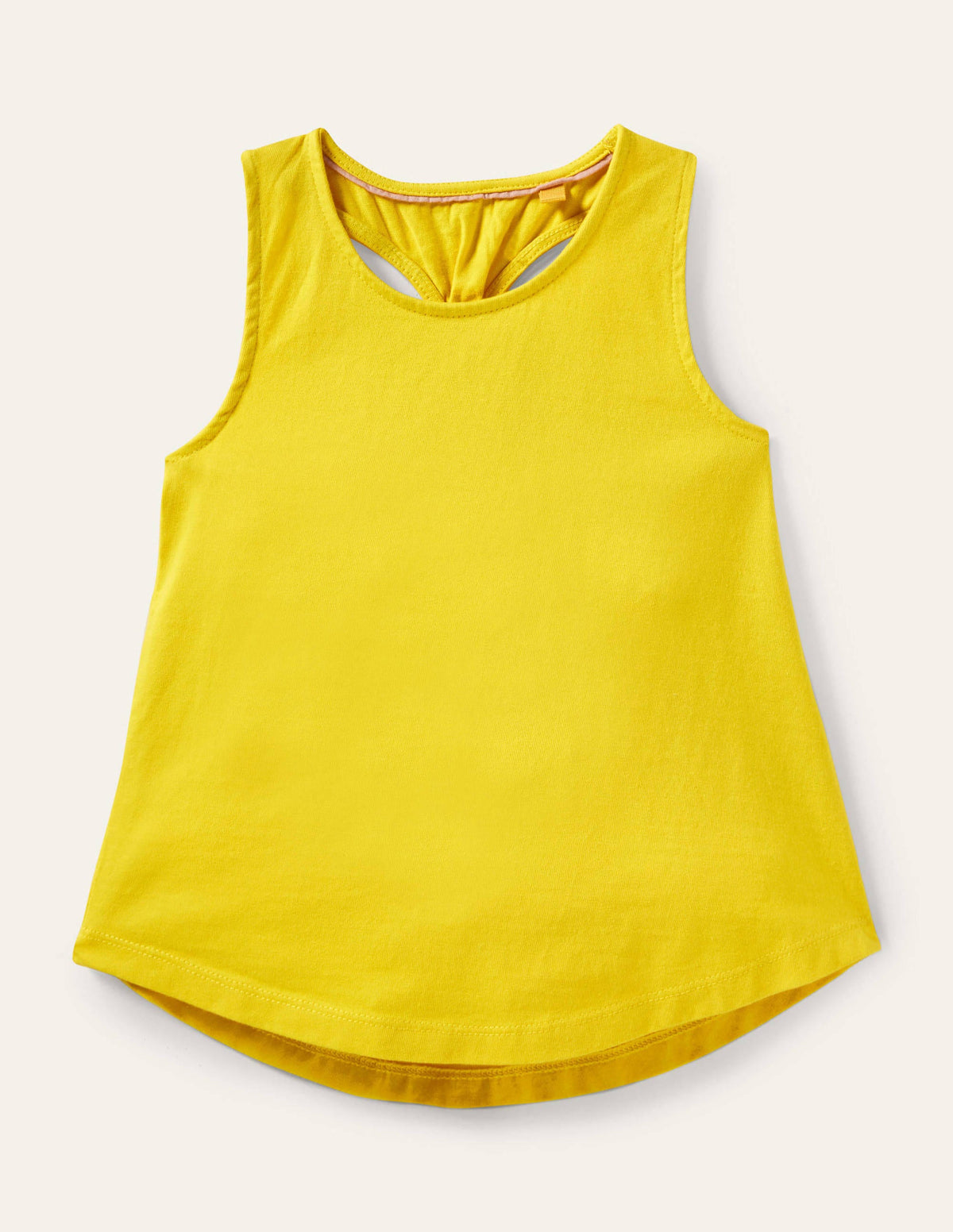 Knot Back Tank Top-Daffodil Yellow - Image 1