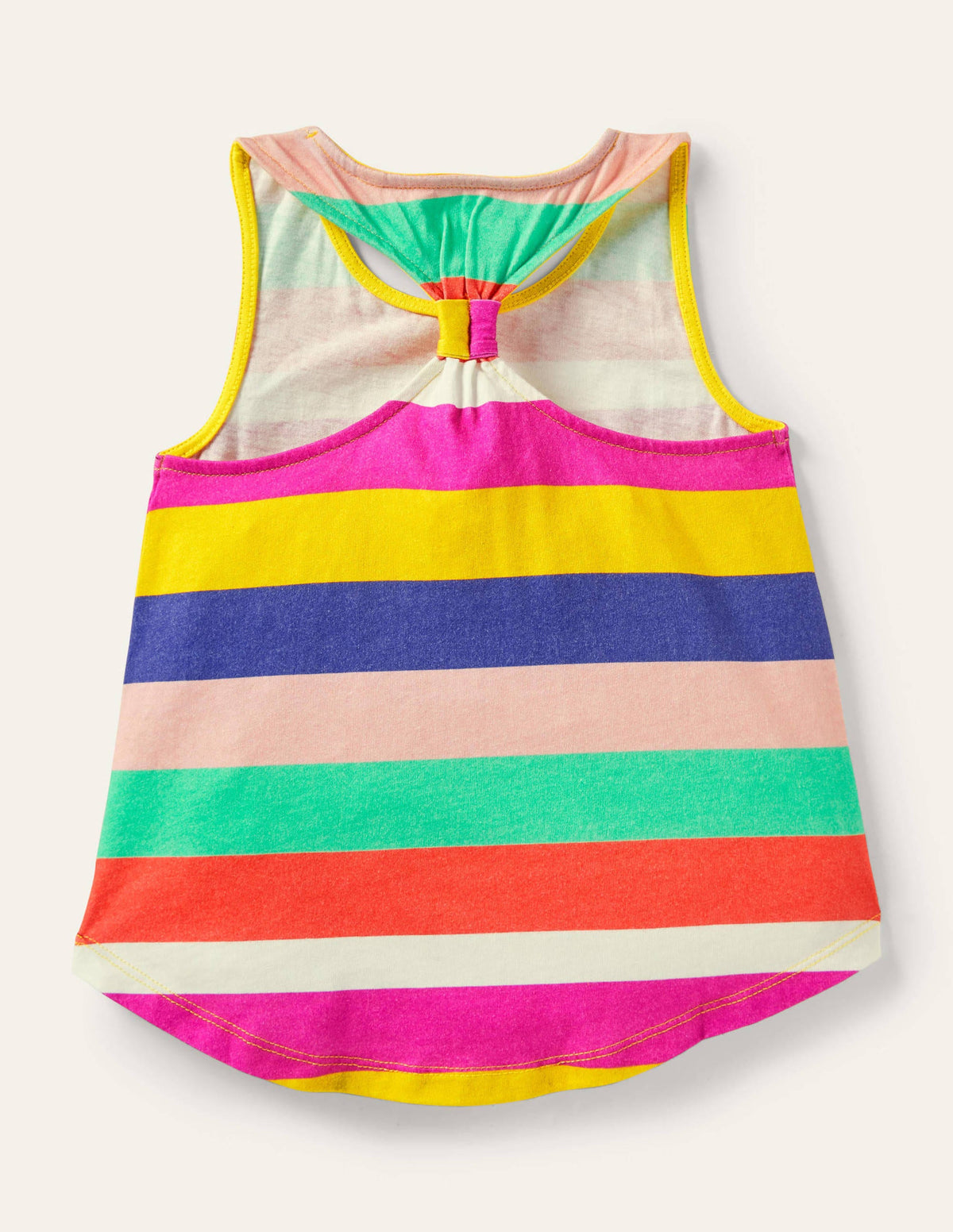 Knot Back Tank Top-Pop Pansy / Daffodil Rainbow - Image 2