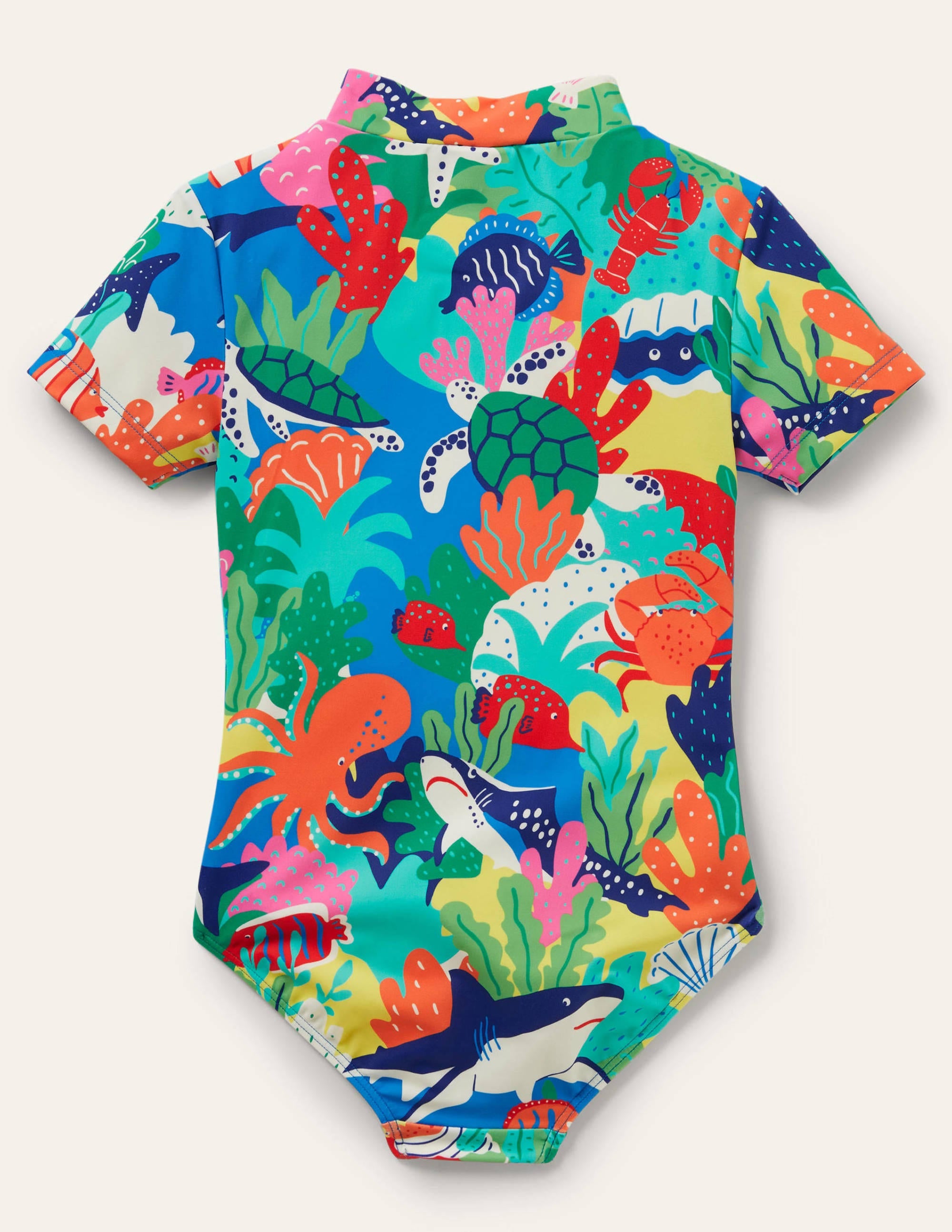 Short-sleeved Swimsuit-Multi Rainbow Reef - Image 2