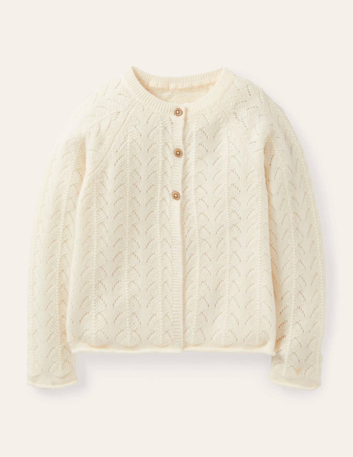 Cashmere Cardigan-Ecru Mélange - Image 1
