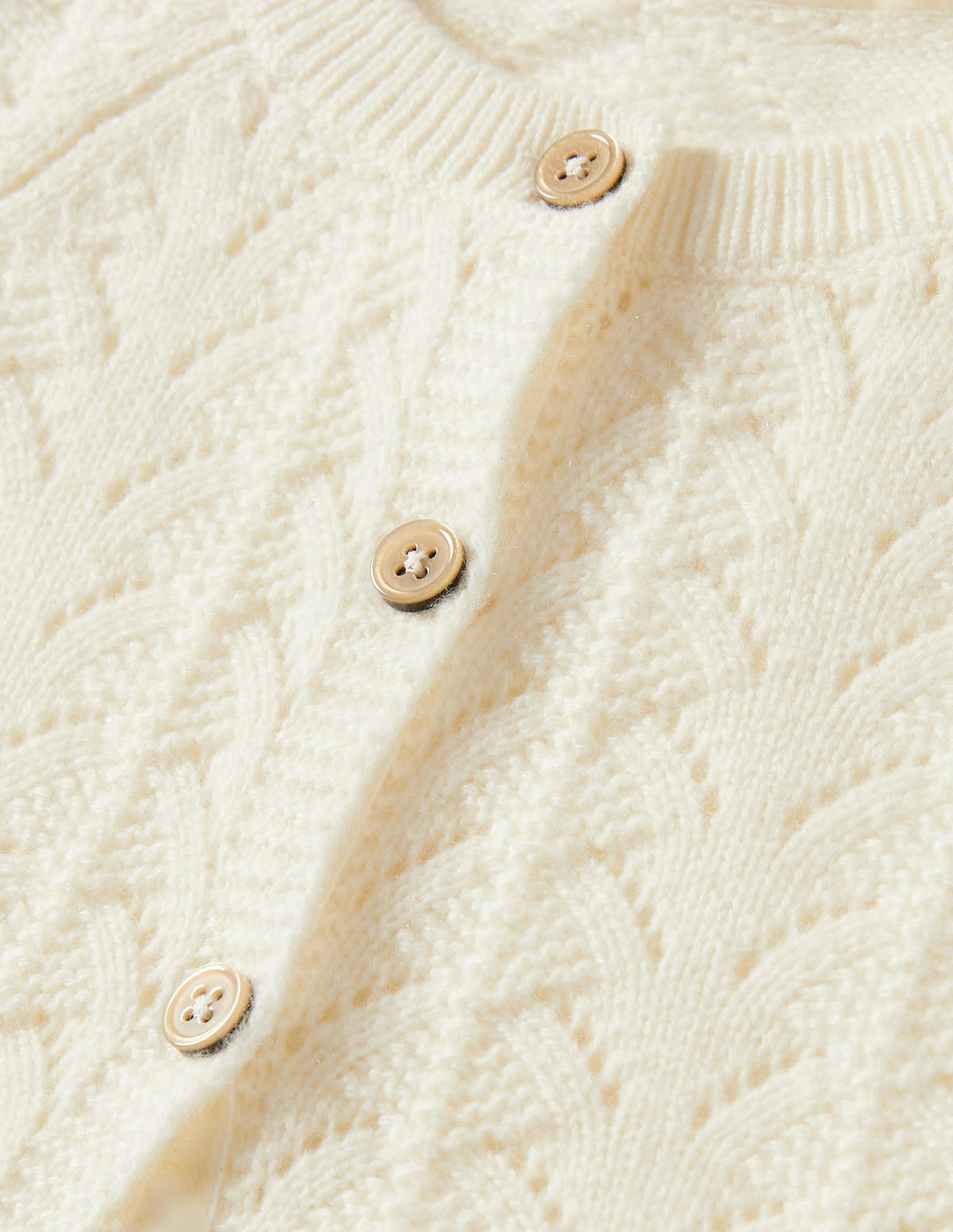 Cashmere Cardigan-Ecru Mélange - Image 3