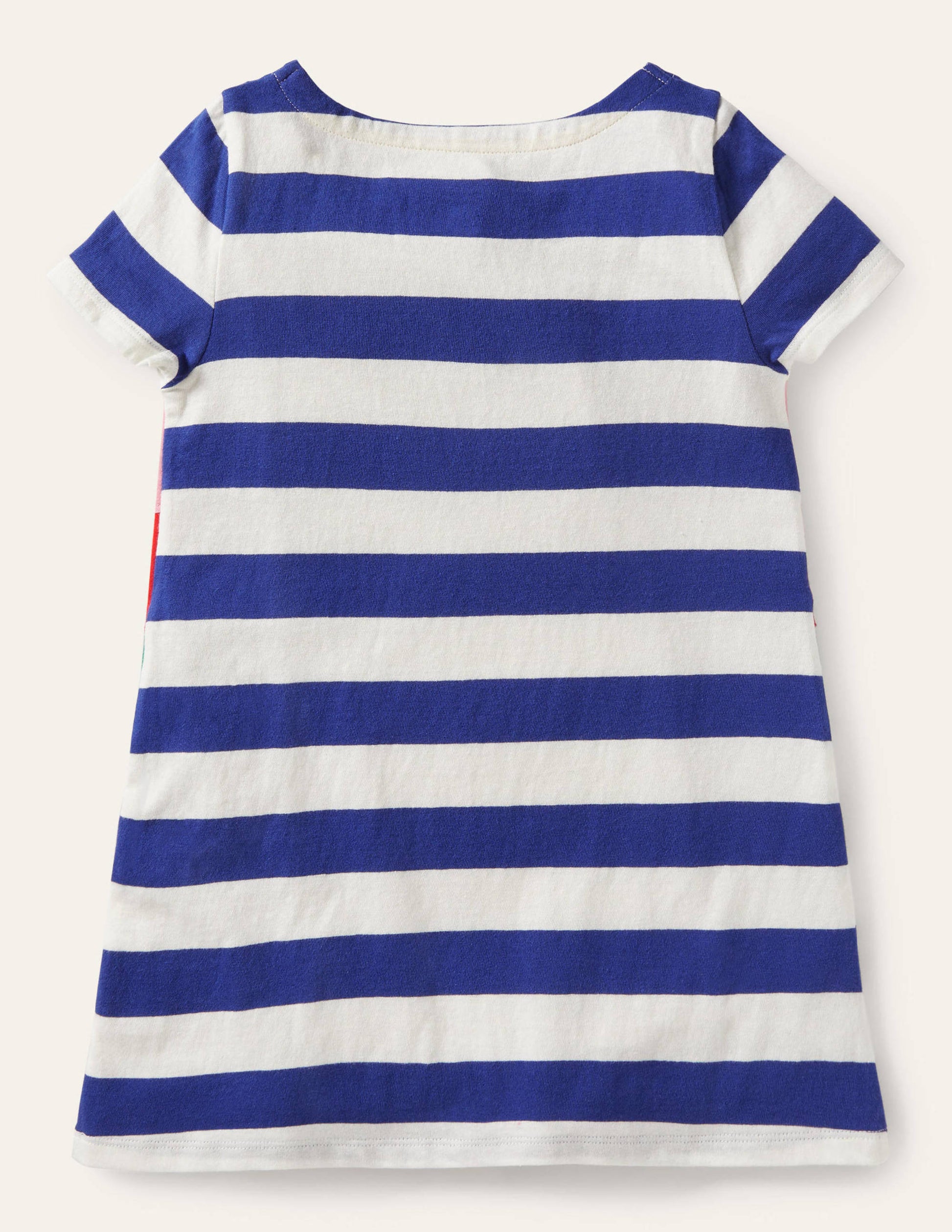 Short Sleeve Appliqué Tunic-Blue Wave/Ivory Seahorse-2