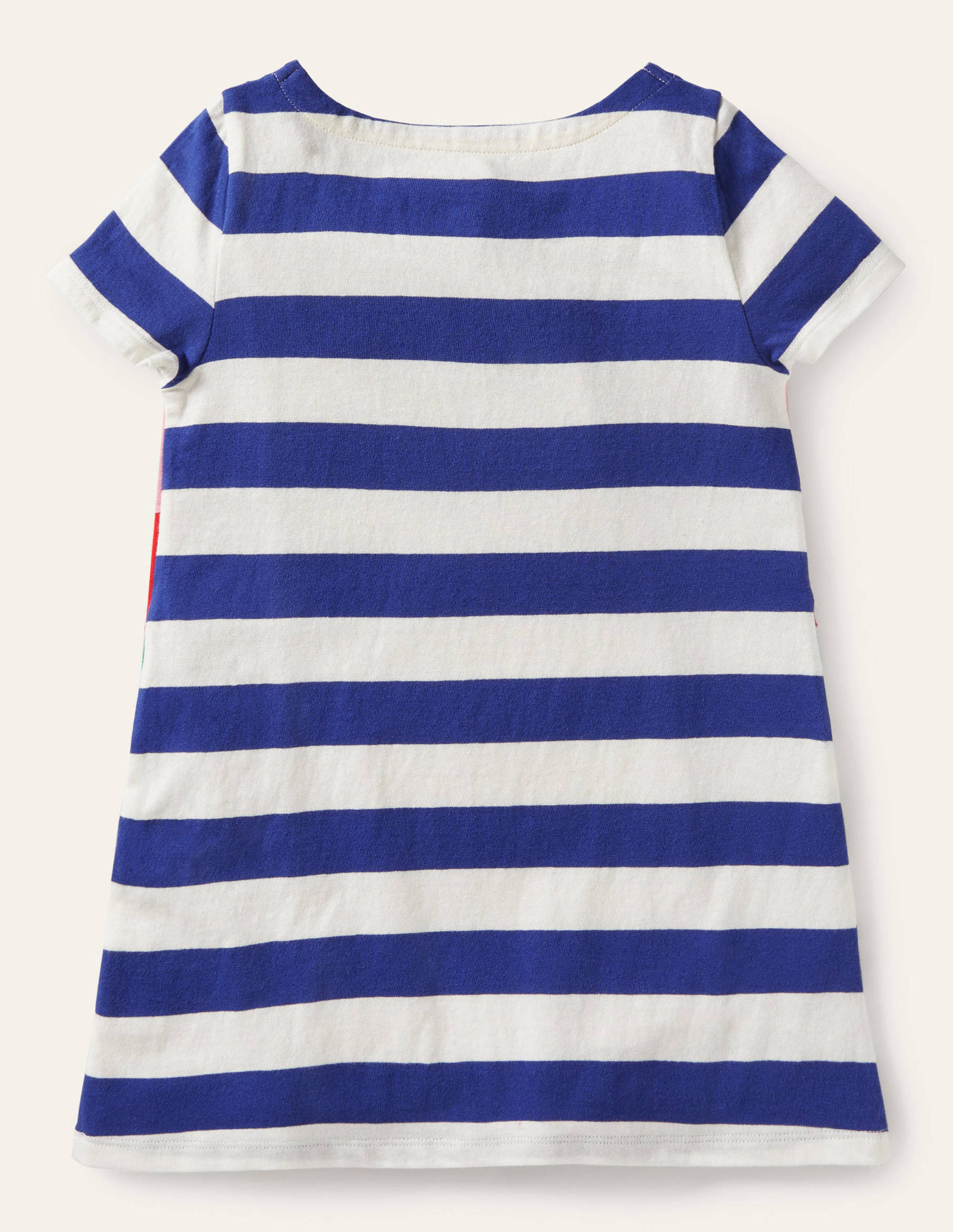 Short Sleeve Appliqué Tunic-Blue Wave/Ivory Seahorse - Image 2