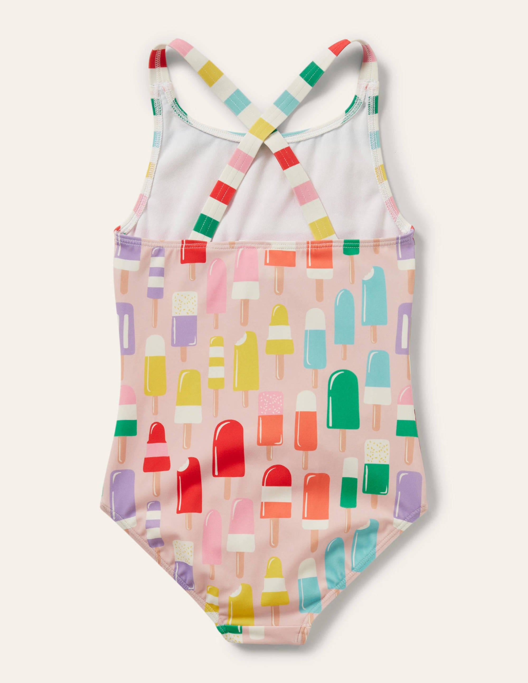 Hotchpotch Cross-back Swimsuit-Multi Rainbow Lollies - Image 2