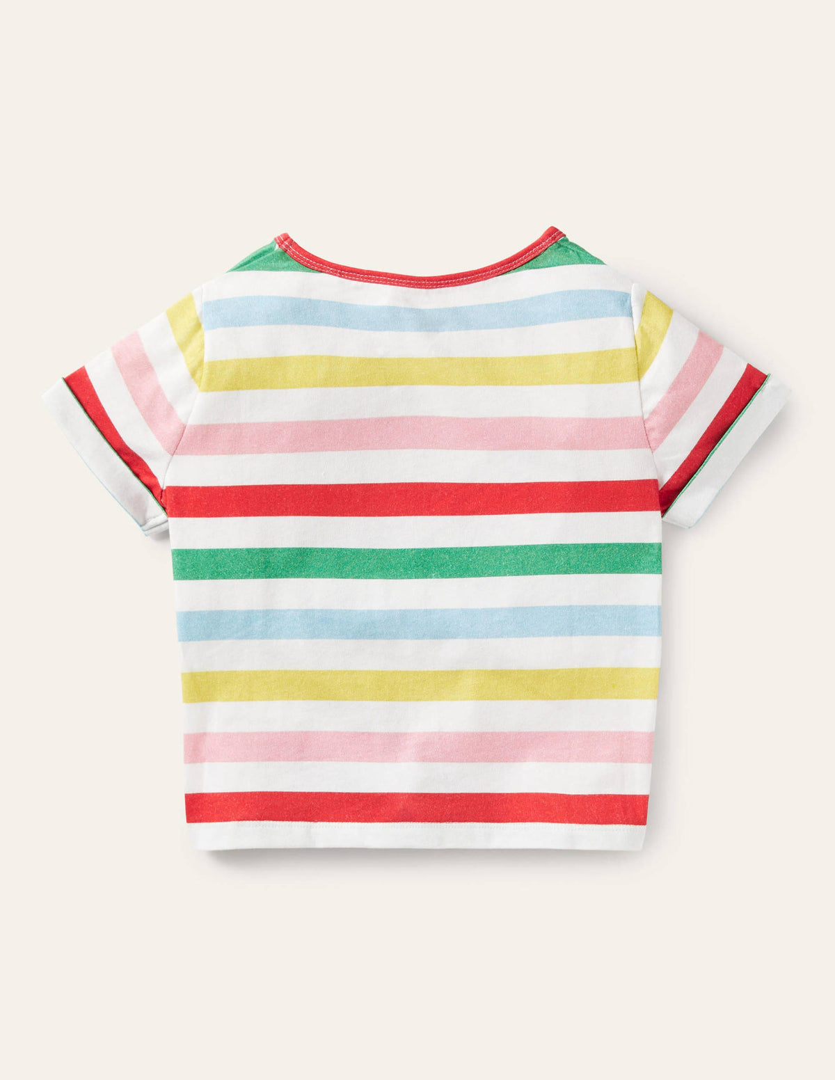Tie-front T-shirt-Multi Stripe - Image 2