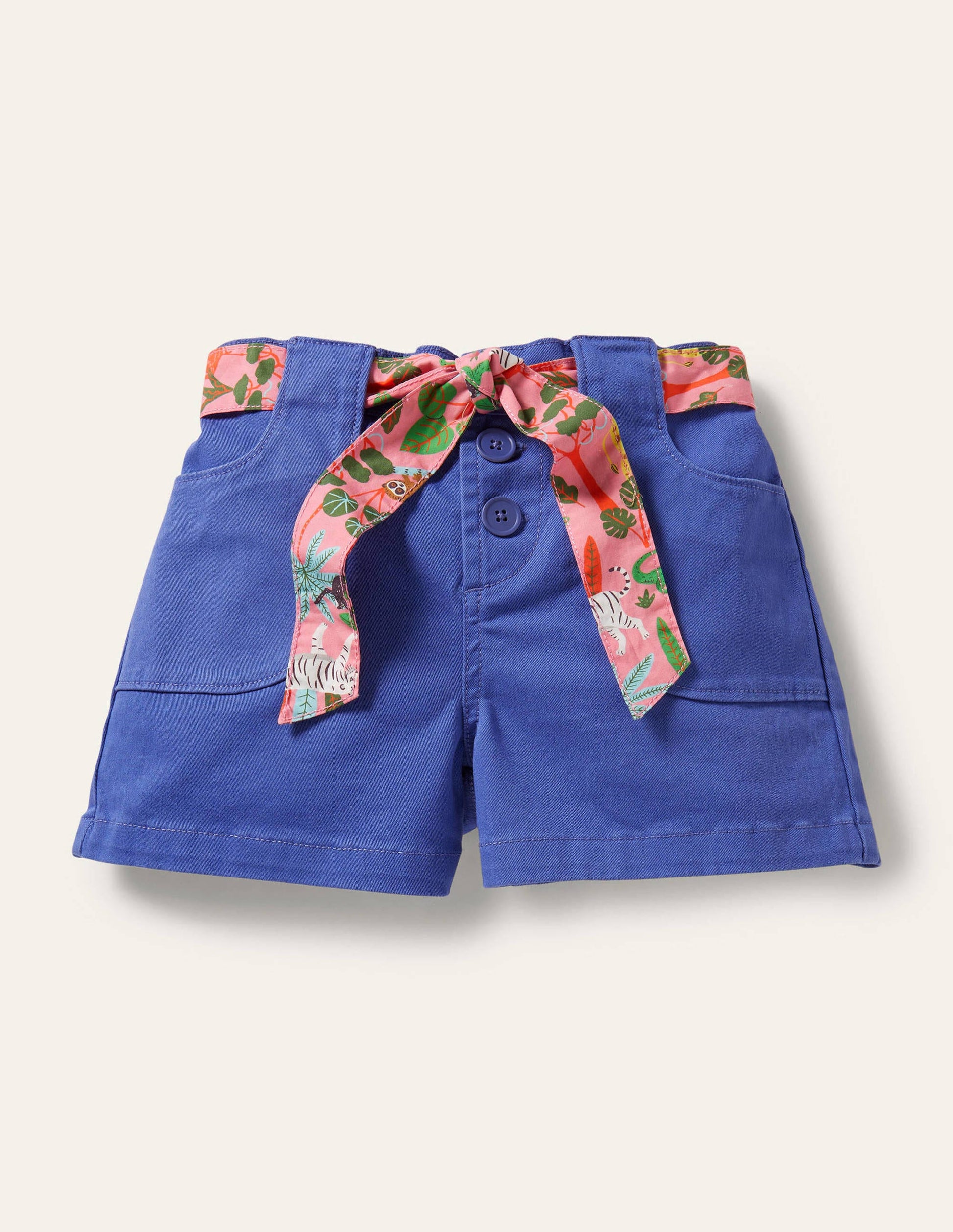 Twill Cargo Shorts-Bluebell-1