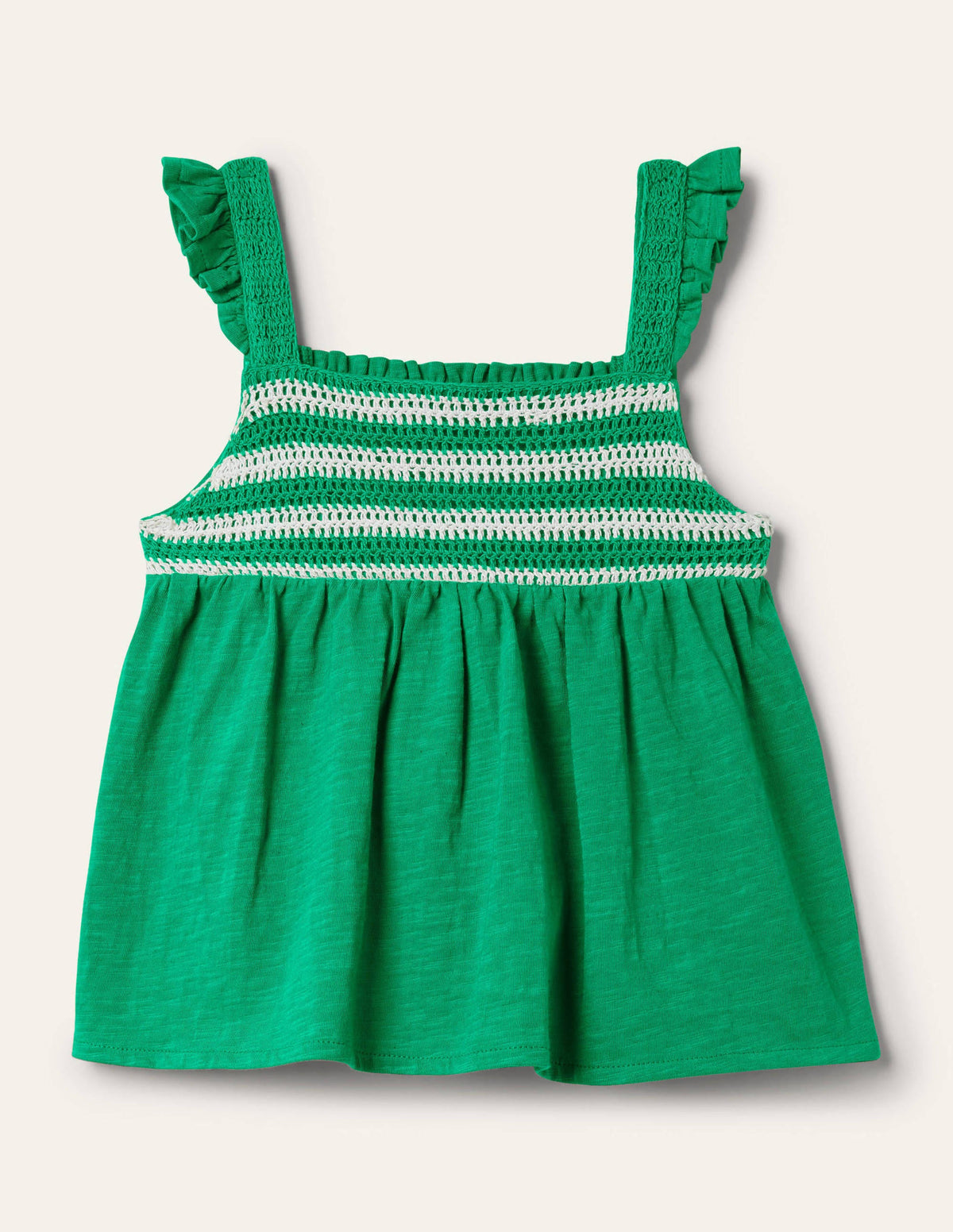 Crochet Tank Top-Green pepper - Image 1