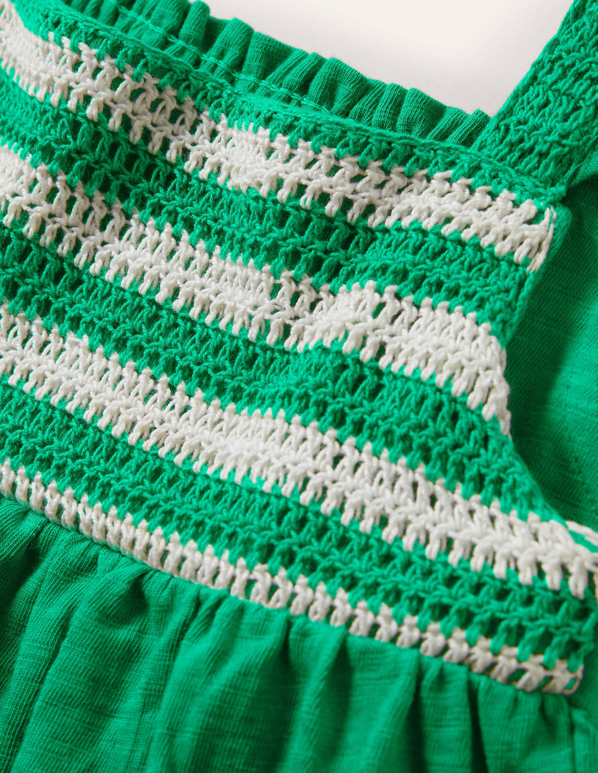 Crochet Tank Top-Green pepper - Image 3