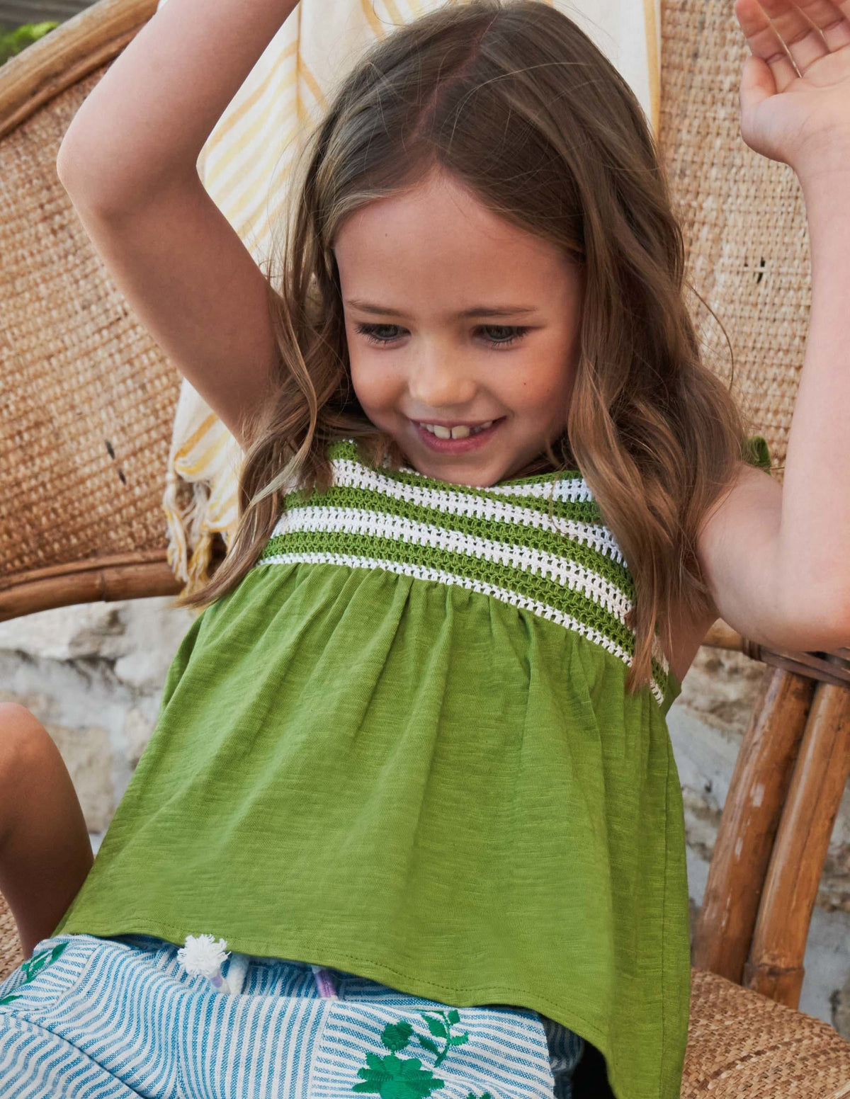 Crochet Tank Top-Green pepper - Image 5
