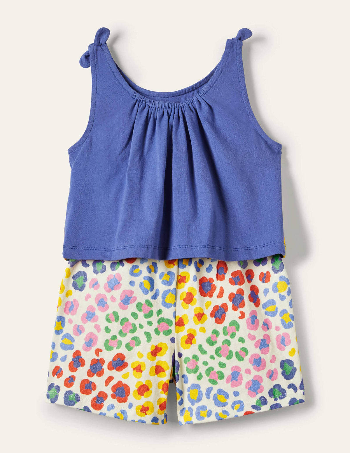 Big Appliqué Romper-Bluebell / Multi Leopard-2