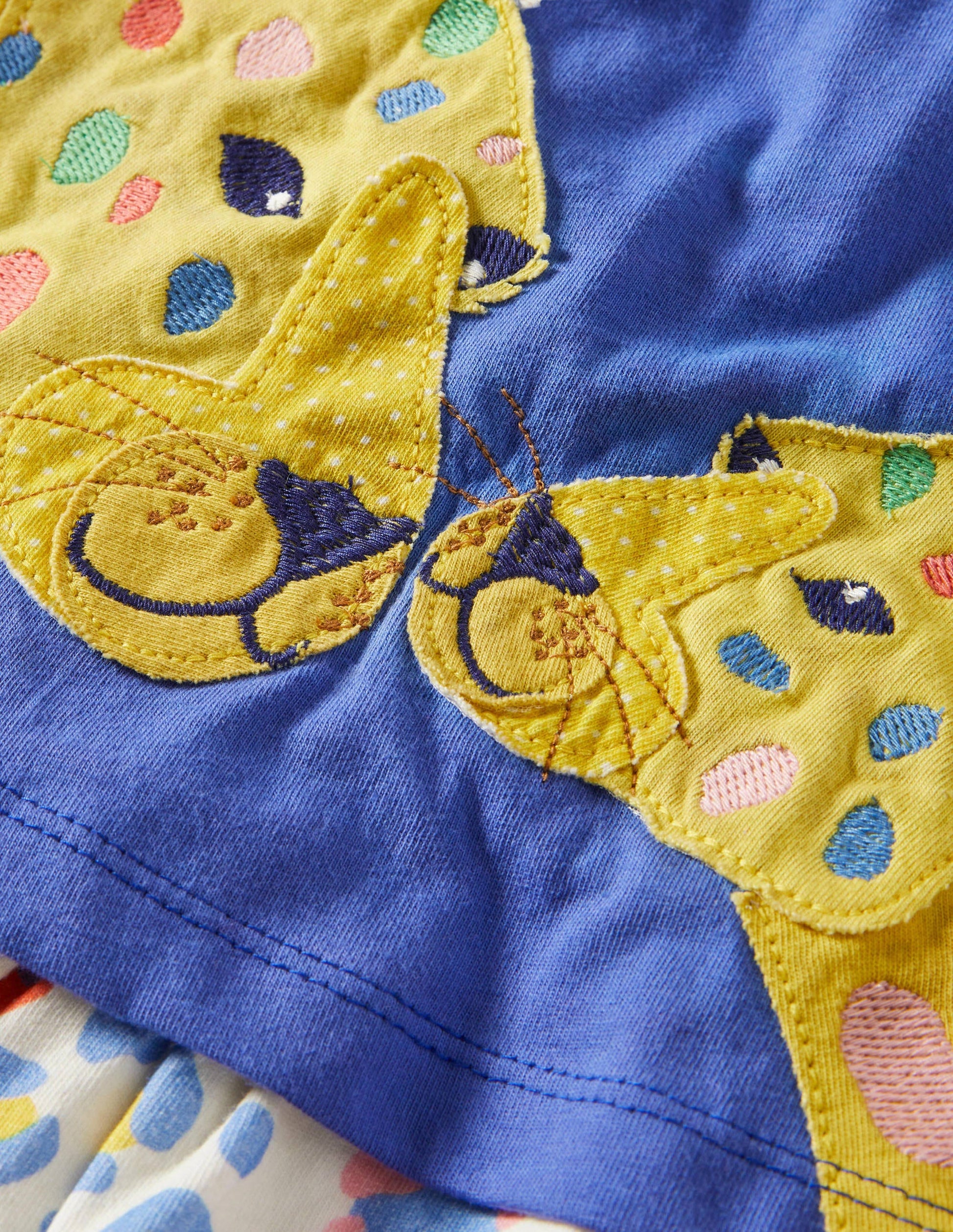 Big Appliqué Romper-Bluebell / Multi Leopard-3