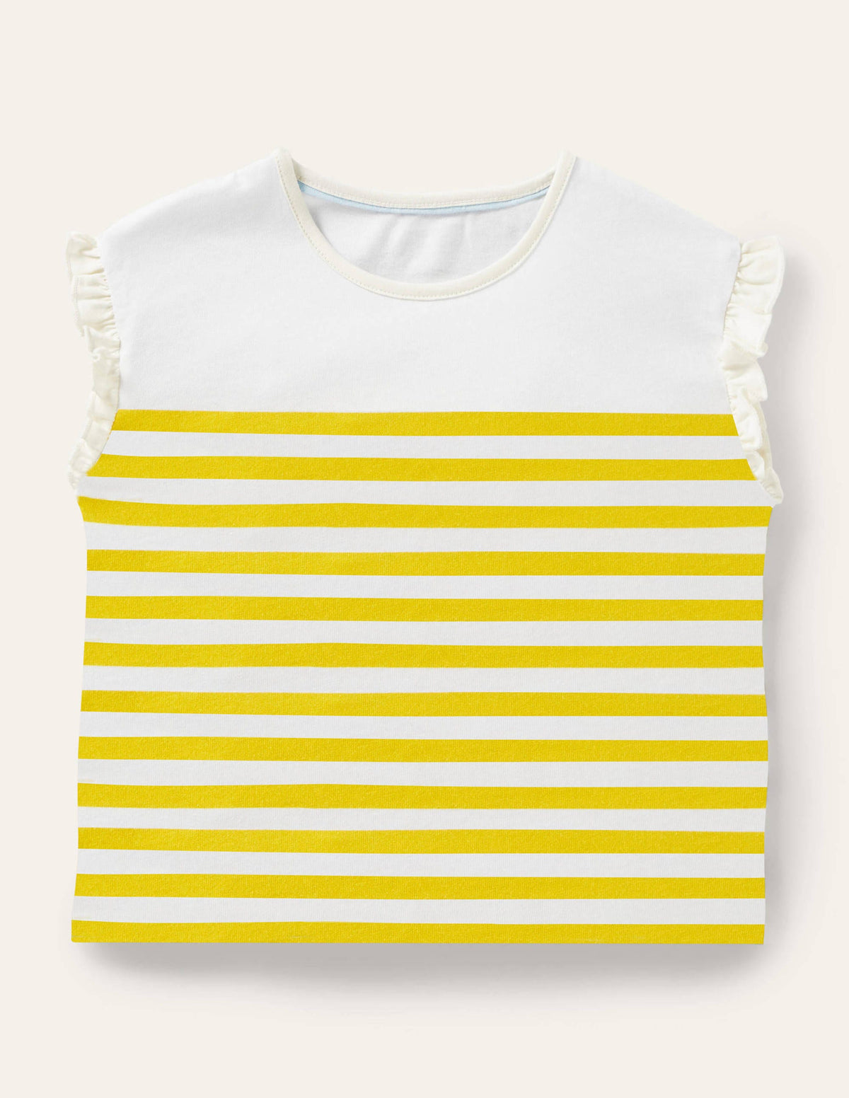 Faye Jersey Top-Daffodil Yellow/ Ivory-1