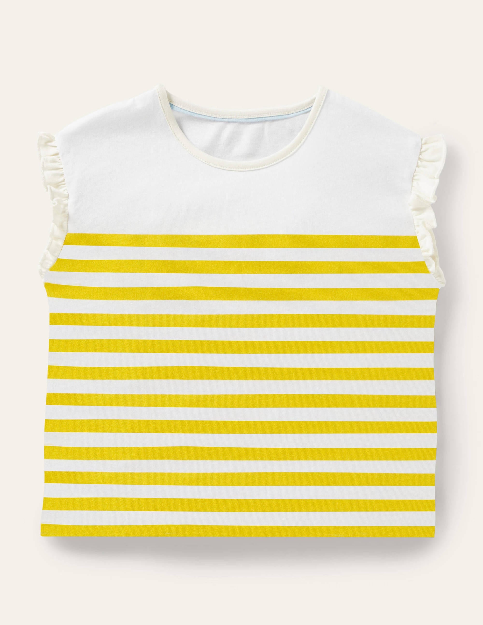 Faye Jersey Top-Daffodil Yellow/ Ivory - Image 1