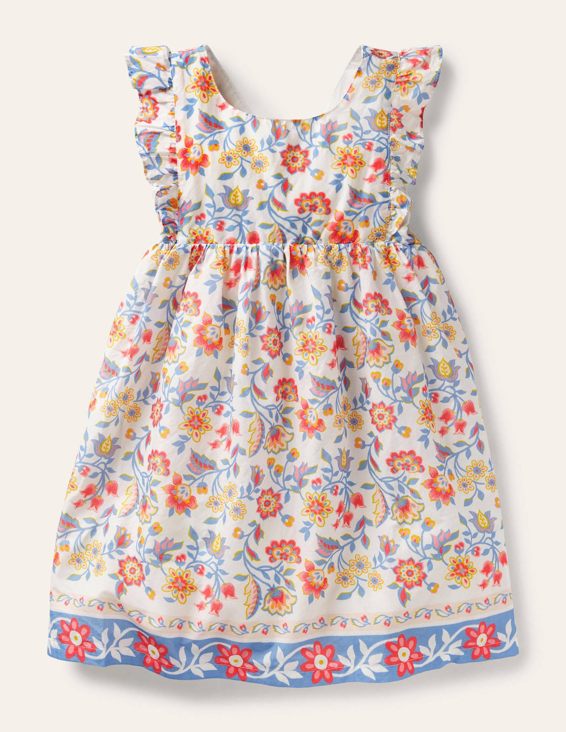 Bow Back Dress-Ivory Paisley-1