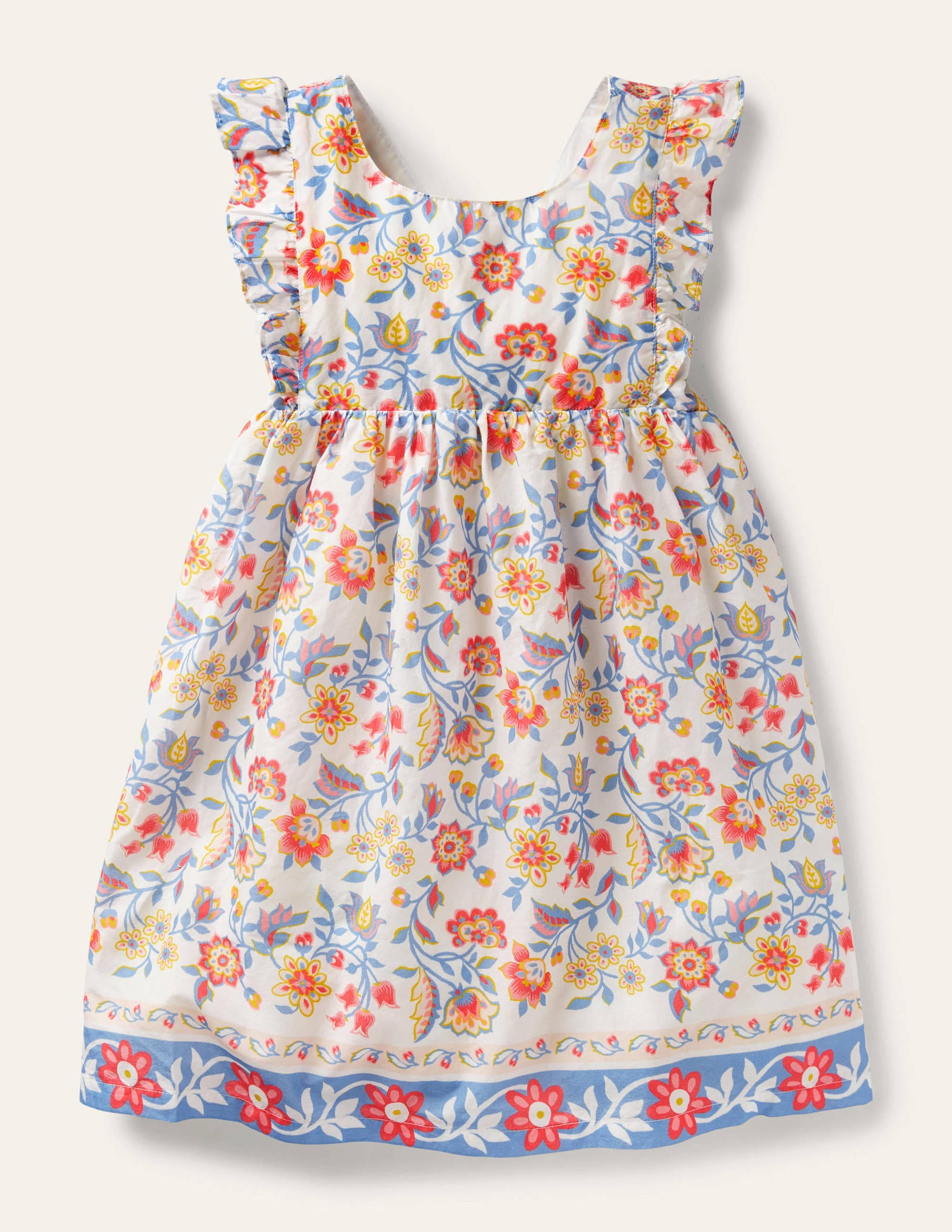 Bow Back Dress-Ivory Paisley - Image 1
