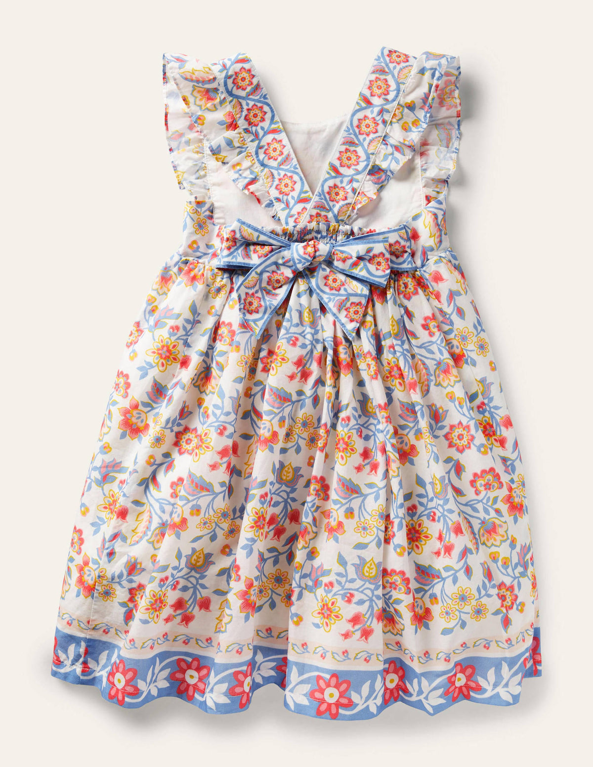 Bow Back Dress-Ivory Paisley - Image 2