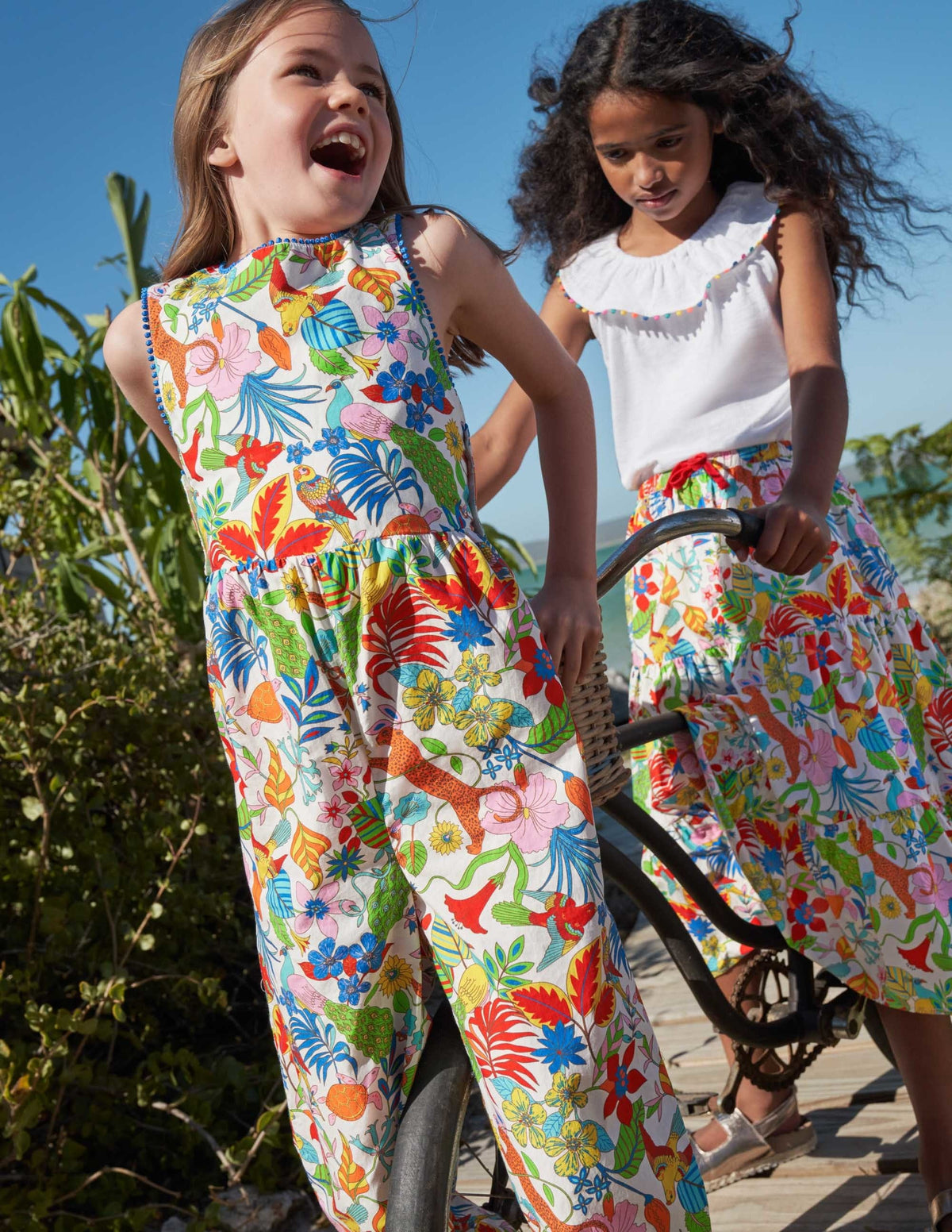 Cross-back Jumpsuit-Mini Me Multi Jungle - Image 5
