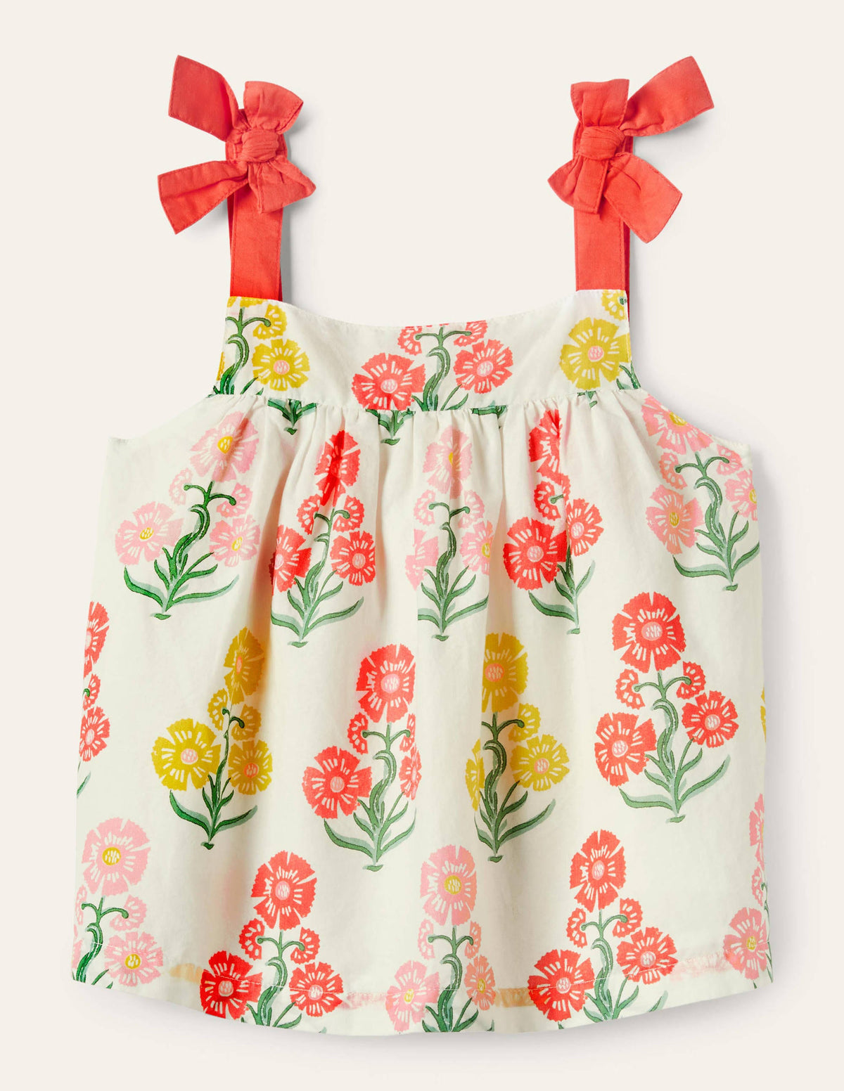 Tie Shoulder Printed Top-Molly Mahon Floral-1