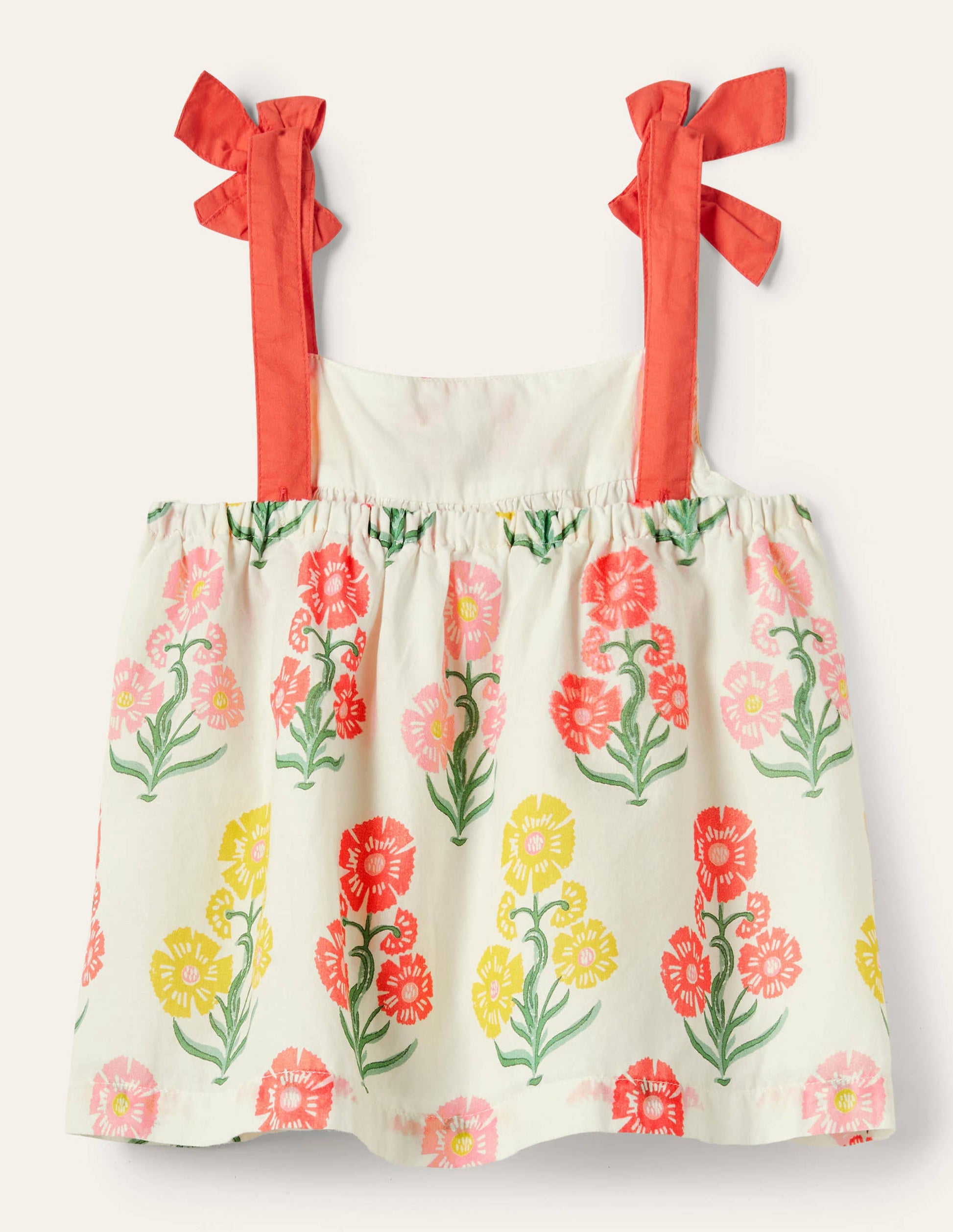 Tie Shoulder Printed Top-Molly Mahon Floral-2