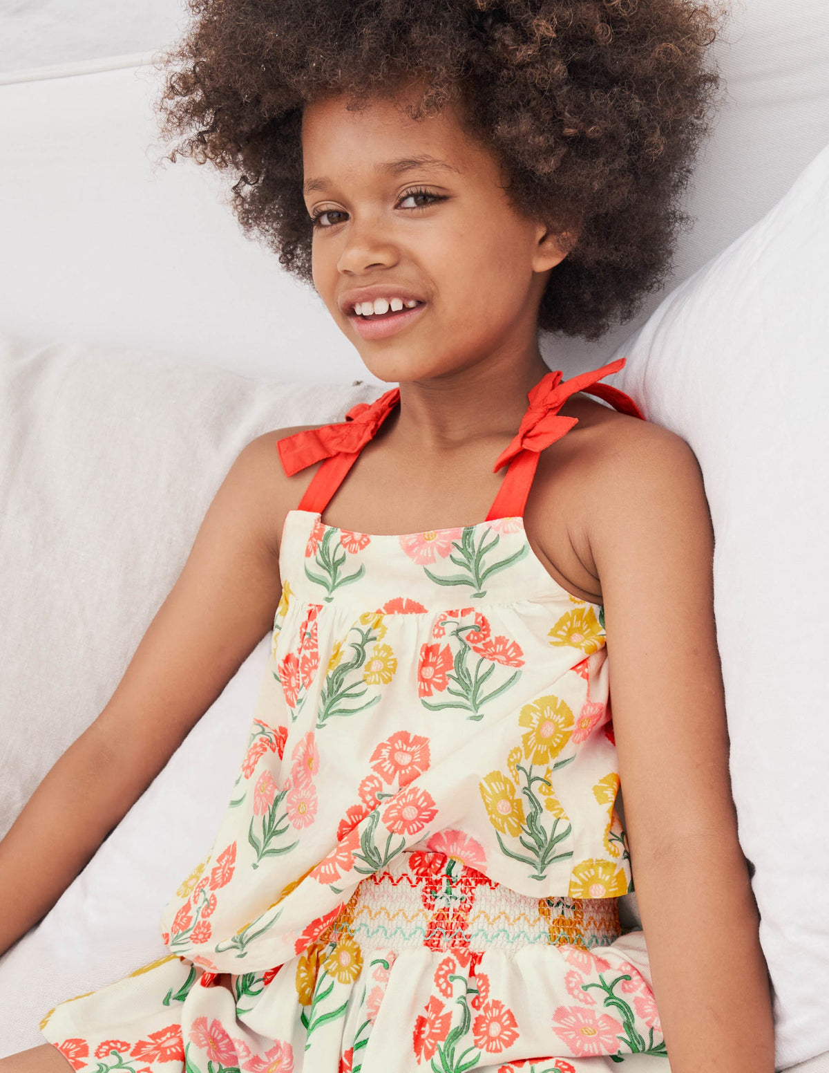 Tie Shoulder Printed Top-Molly Mahon Floral-6