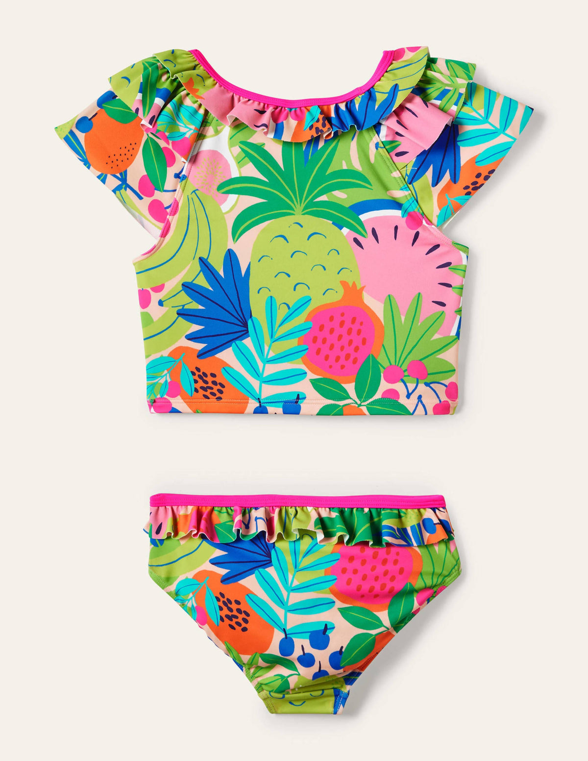 Frilly Tankini Set-Multi Tropical Fruit-2