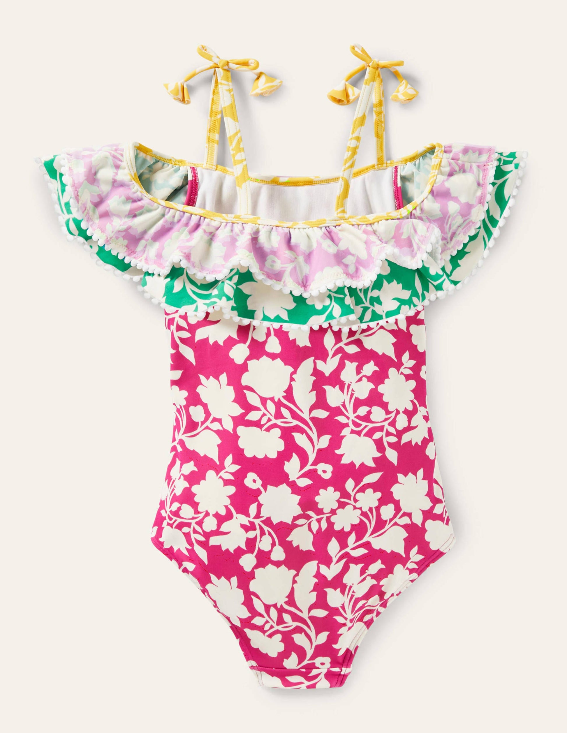 Hotchpotch Frilly Swimsuit-Very Berry Purple Paisley-2