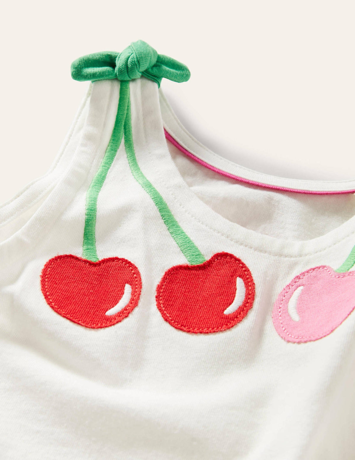 Cherry Tank Top-Ivory Cherry - Image 3