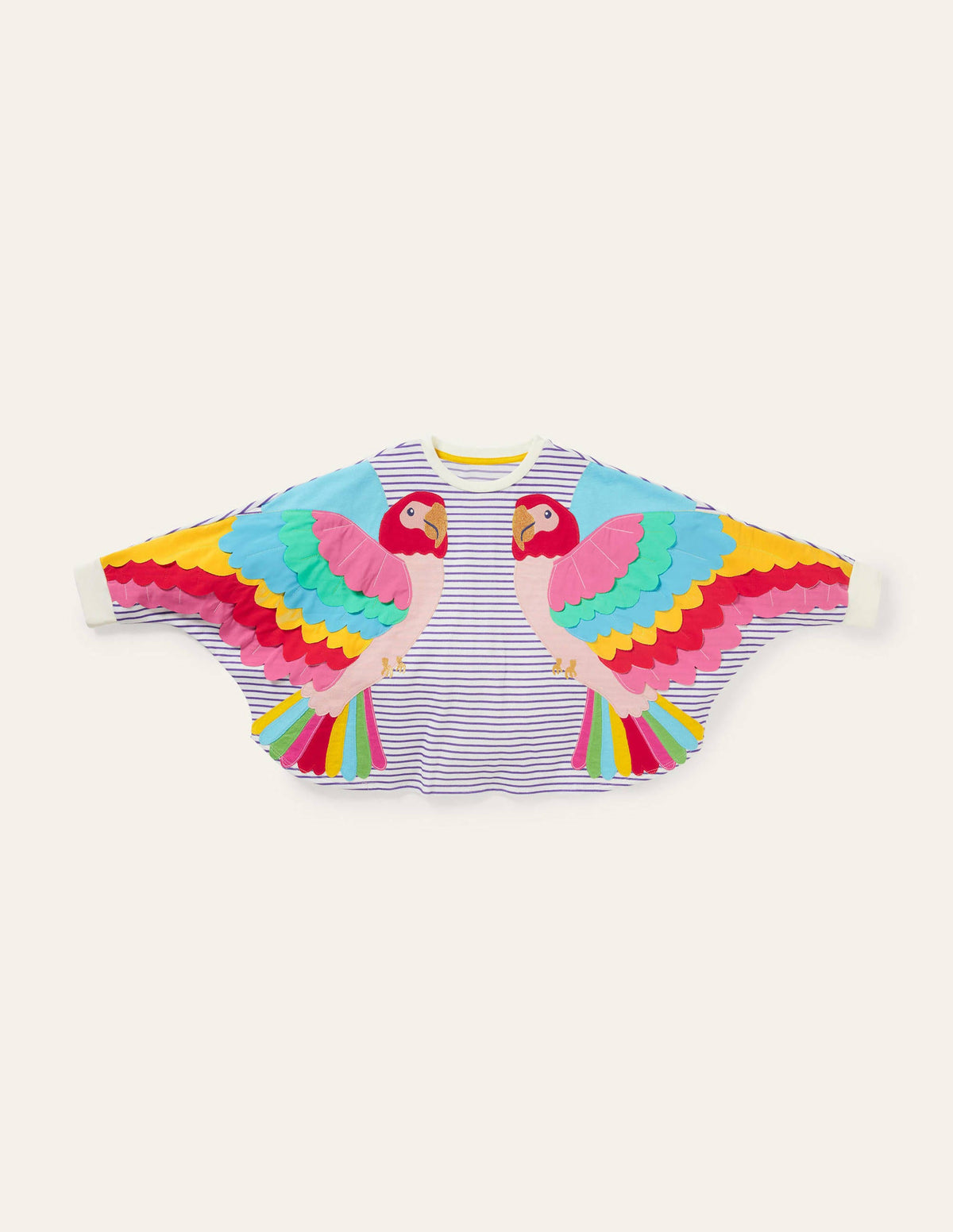 Appliqué Sweatshirt-Ivory / Starboard Parrot - Image 1