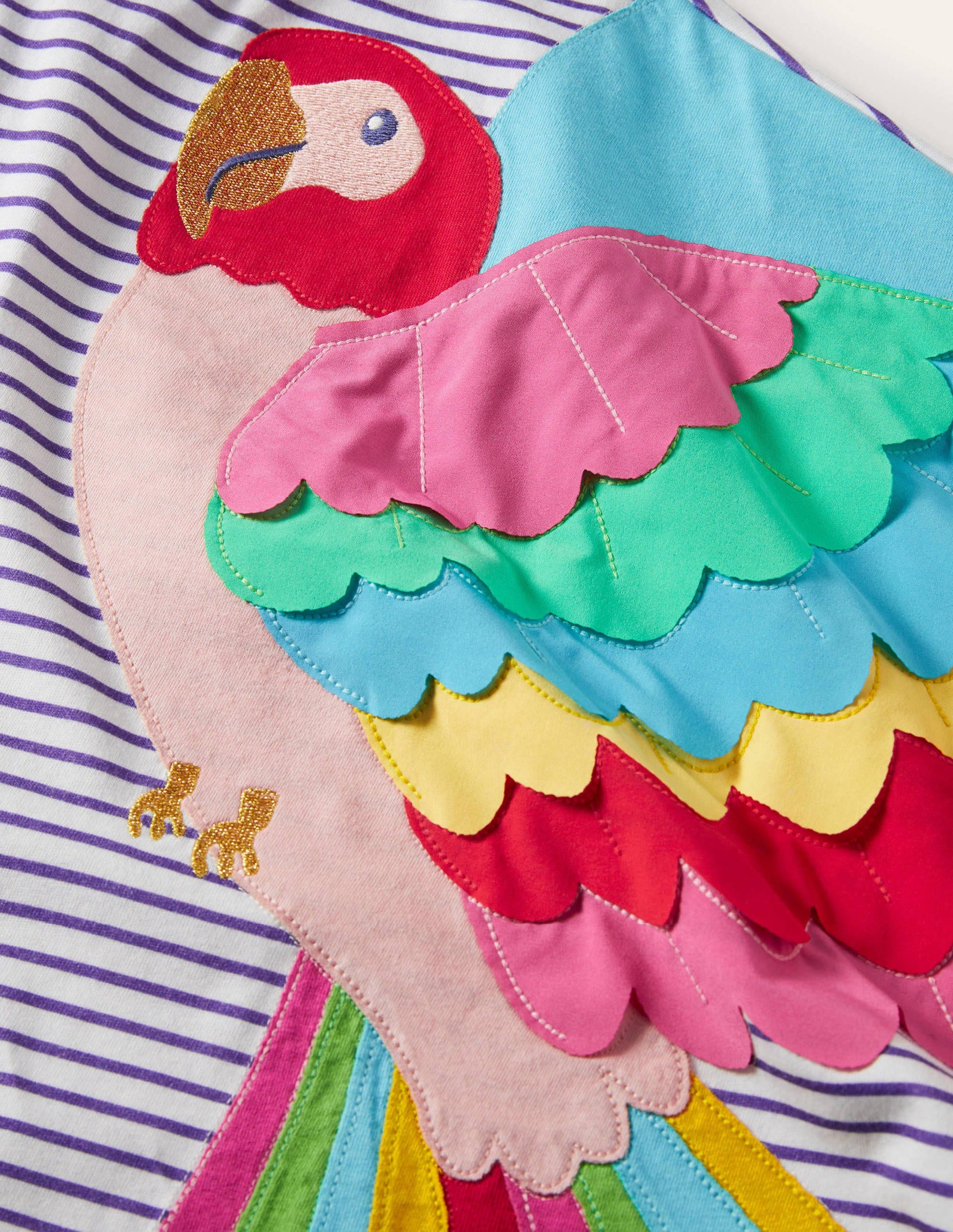 Appliqué Sweatshirt-Ivory / Starboard Parrot-3