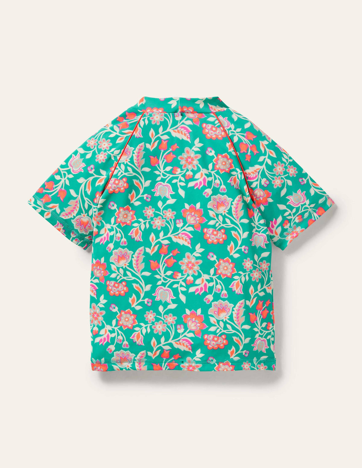 Short Sleeve Rash Vest-Tropical Green Paisley - Image 2